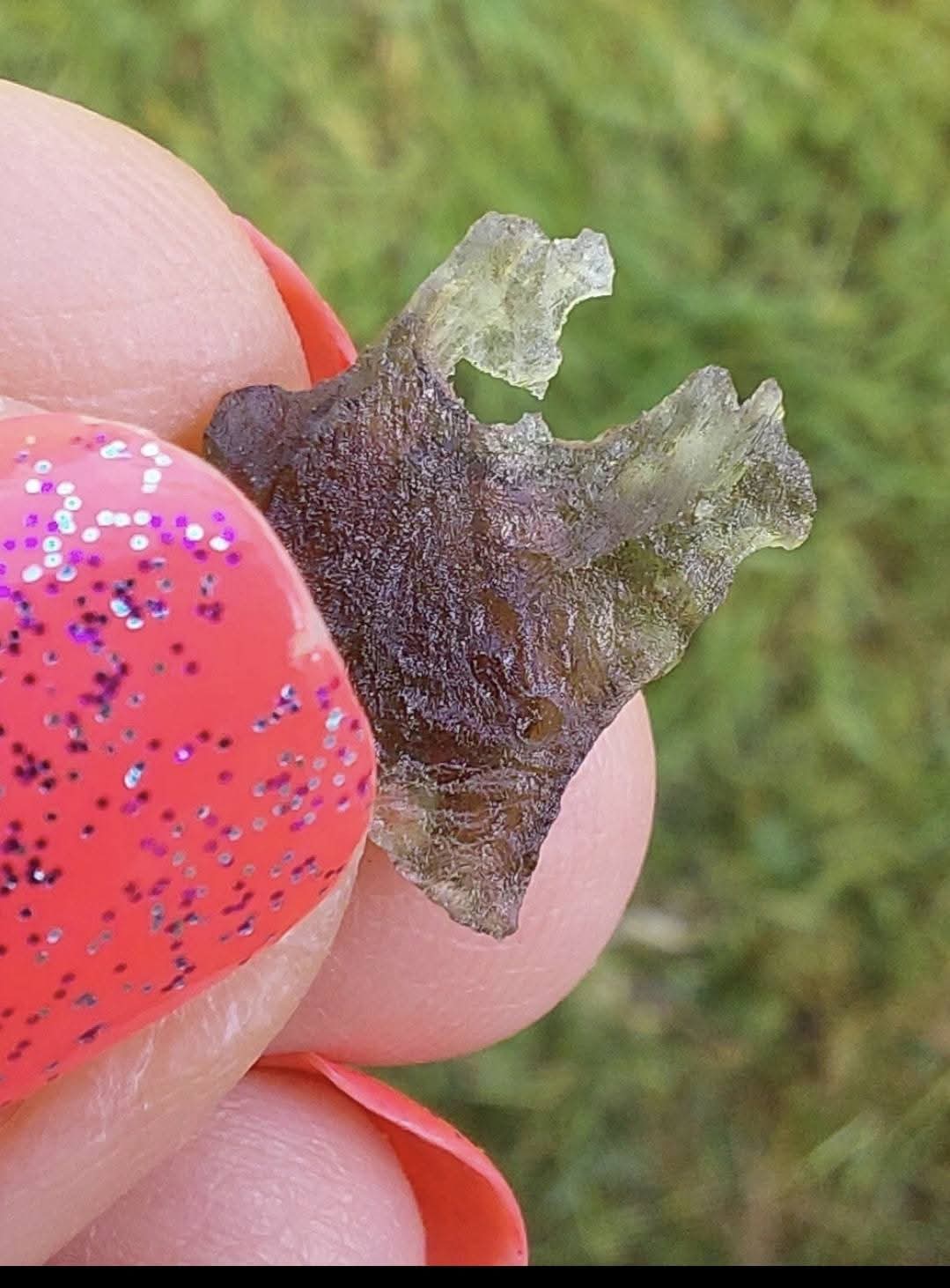 Moldavite Piece, 0.62g, Tektite (Ref: 1127)