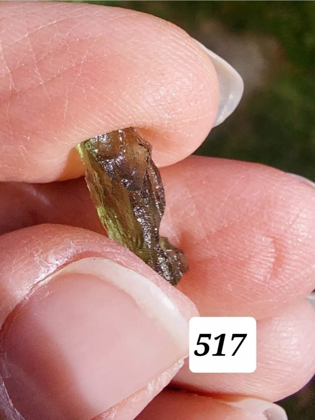 Moldavite Small Piece, 0.39g, Tektite (Ref: 517)