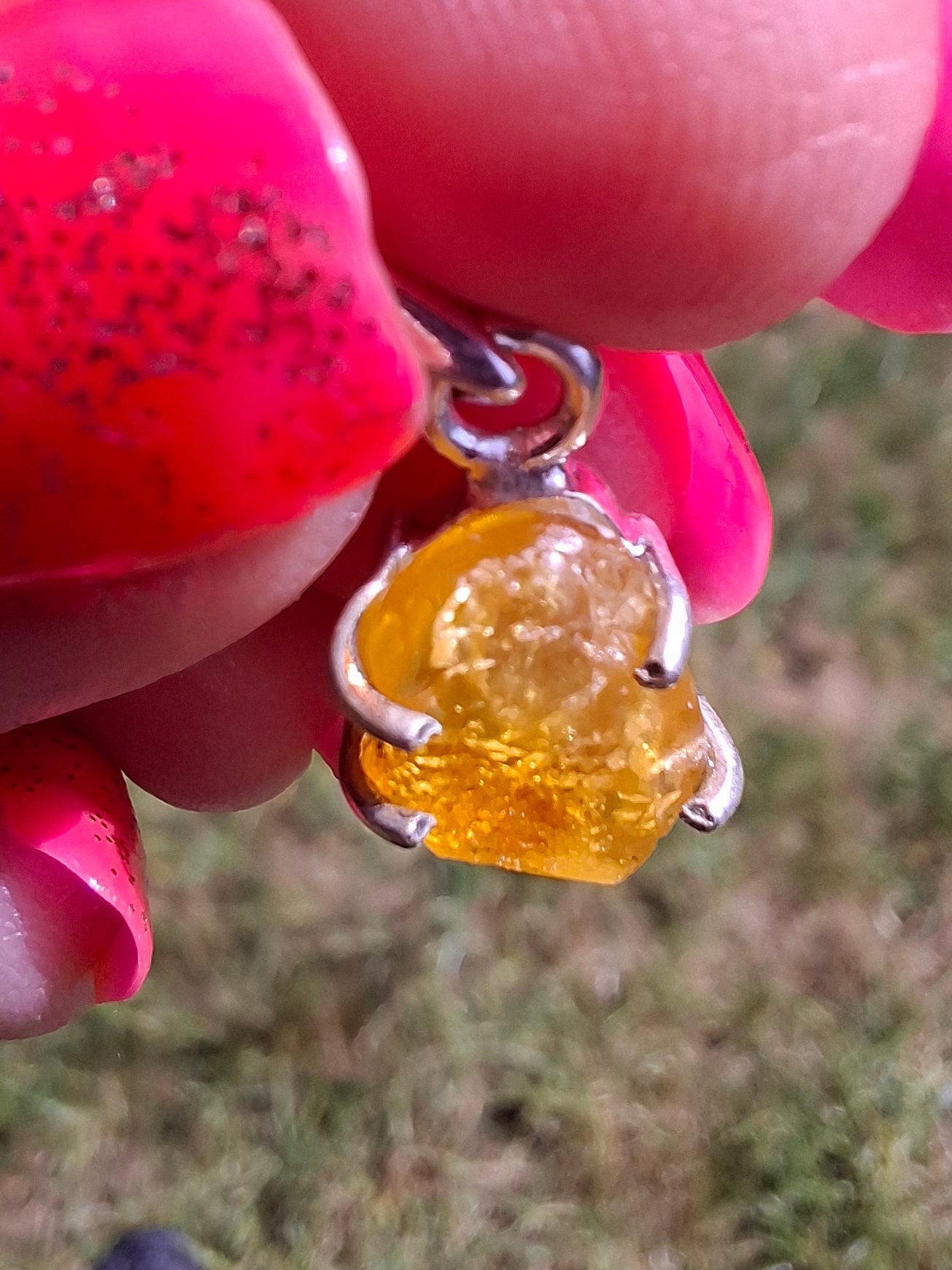 Baltic Amber Pendant, 925 Silver, Fossil (Ref: AP19)