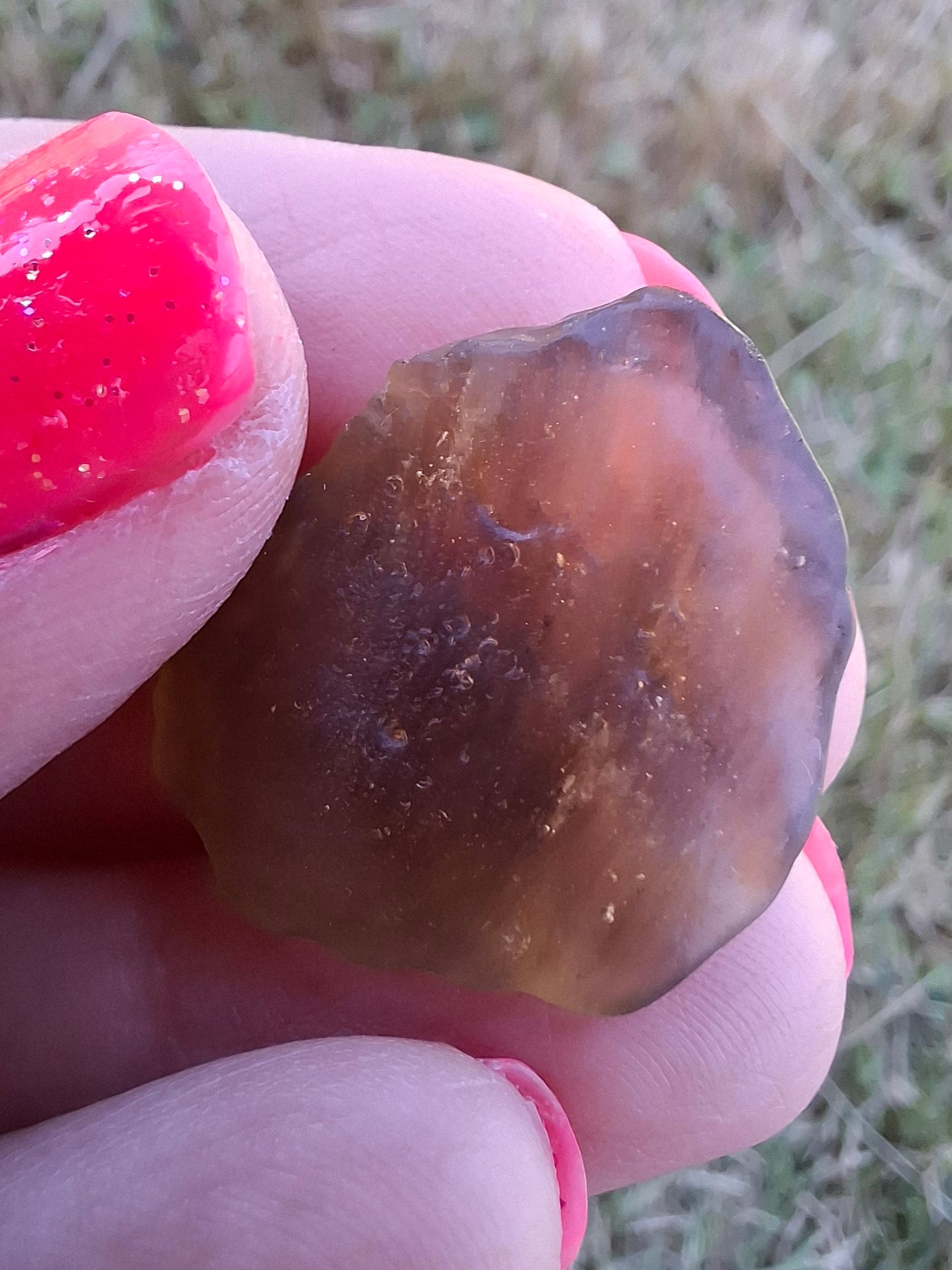 Libyan Desert Glass (darker) Piece, 4.84g, Tektite (Ref: L1360)