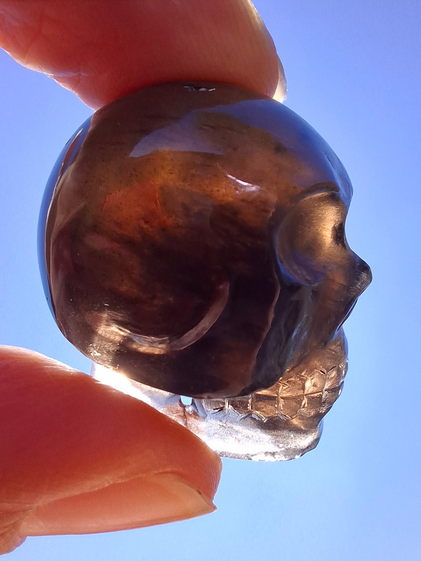 Agni Manitite SKULL Carving, 18.88g, Crystal (Ref: Ag S4)