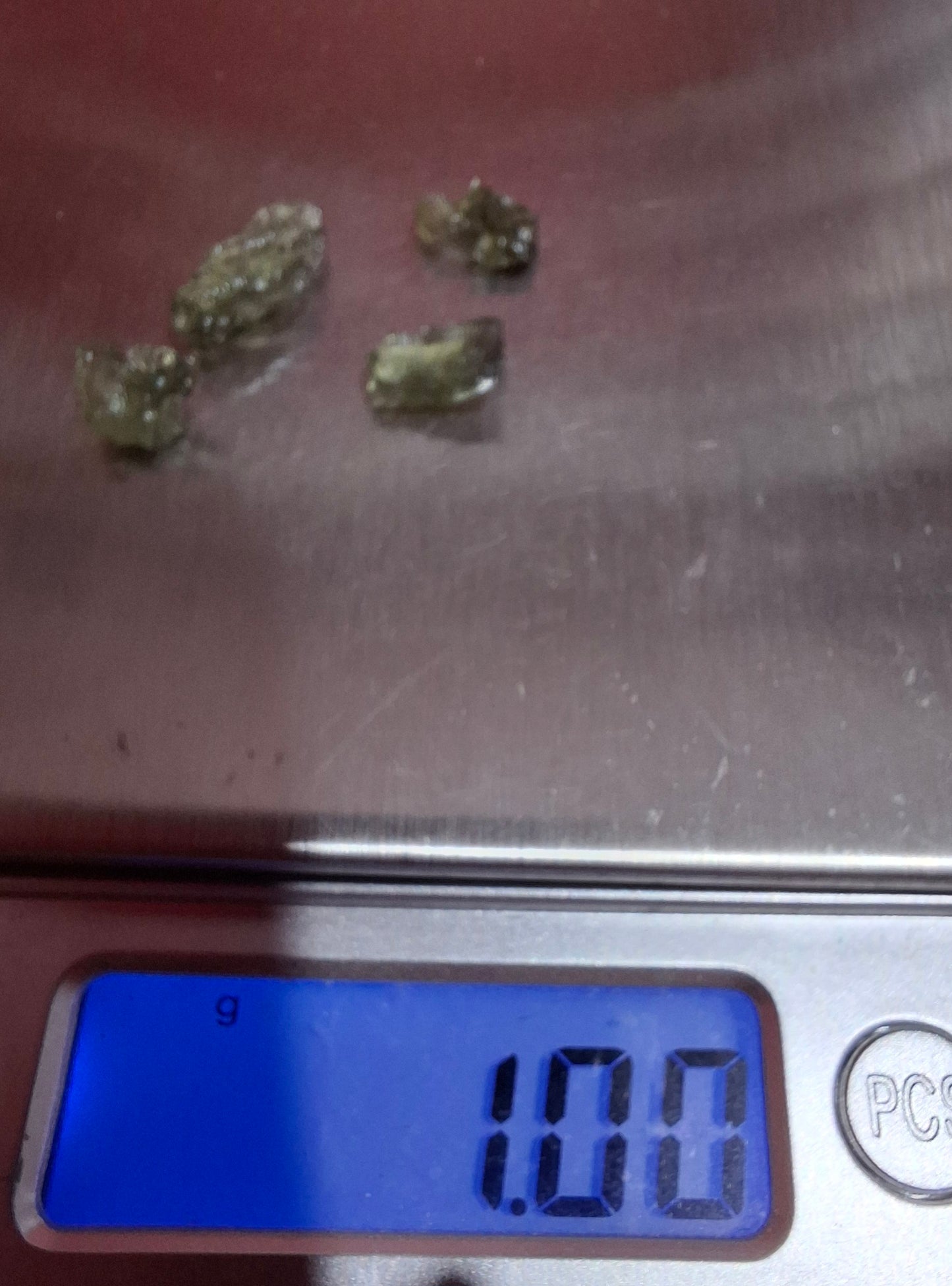 Moldavite chip Bundle, 1g, 4 pcs, Tektite (MB43)