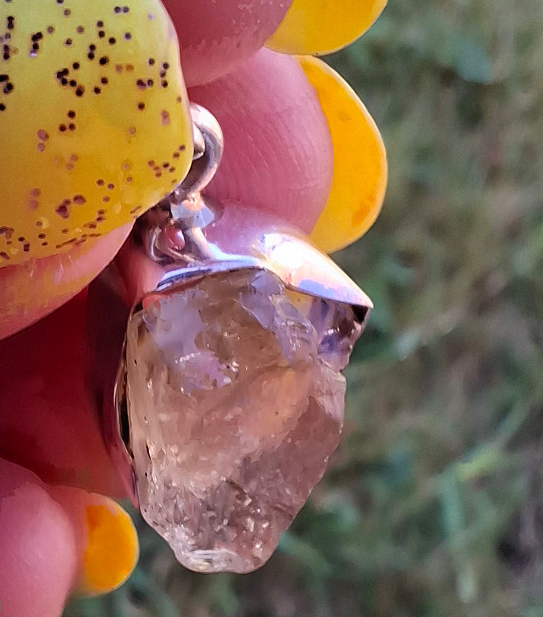 Libyan Desert Glass Pendant, 925 Silver, Tektite (Ref: LP107)