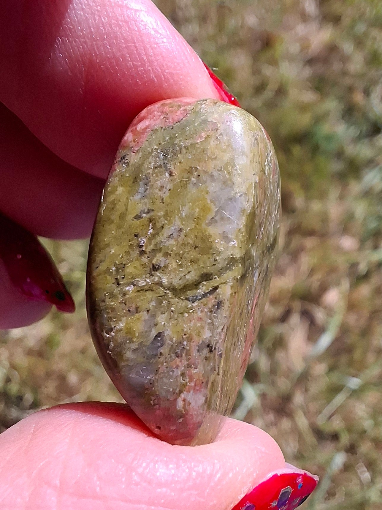 Unakite, Tumble Stone, Crystal (Ref: T186)