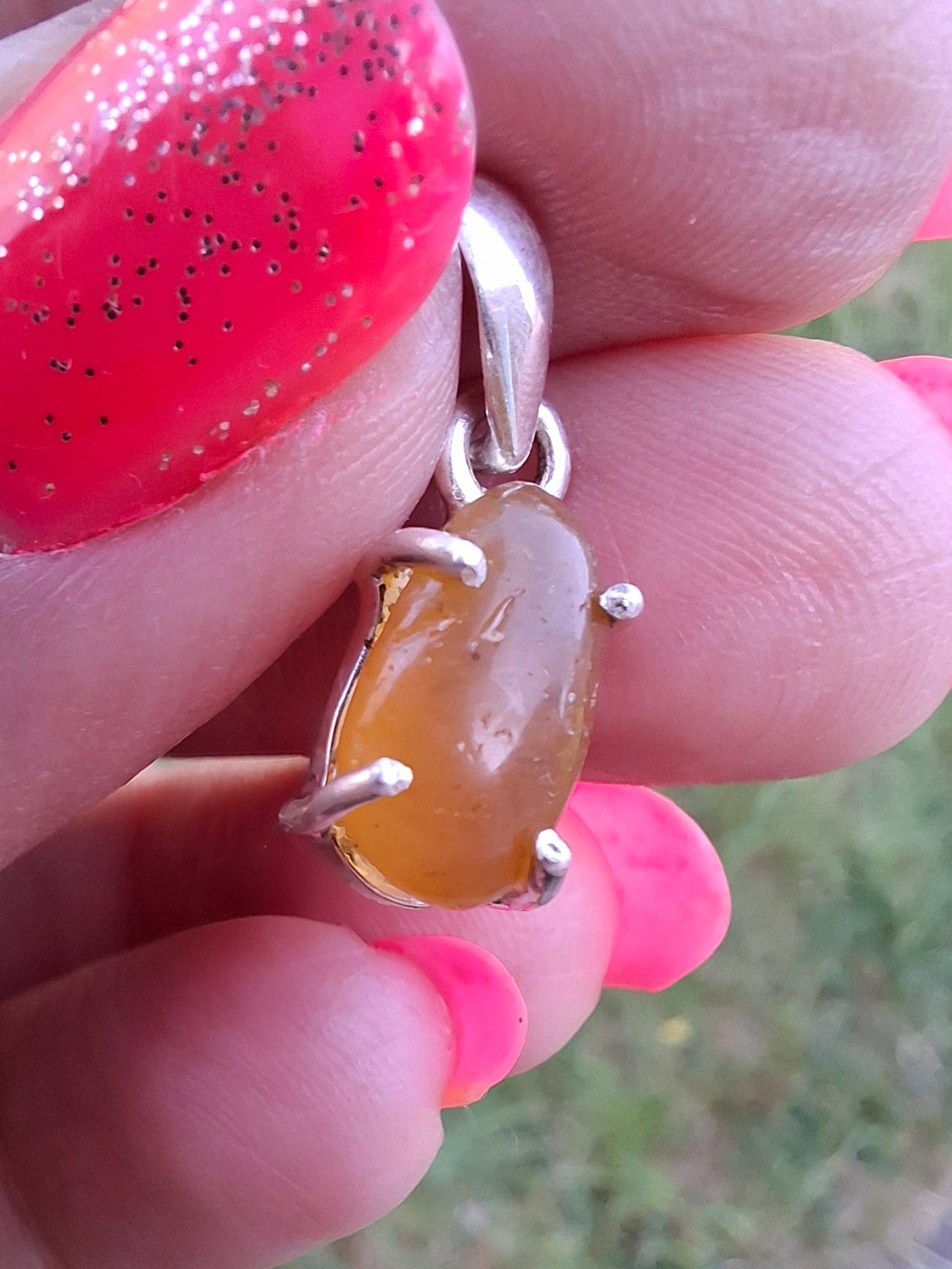 Baltic Amber Pendant, 925 Silver, Fossil (Ref: AP24)