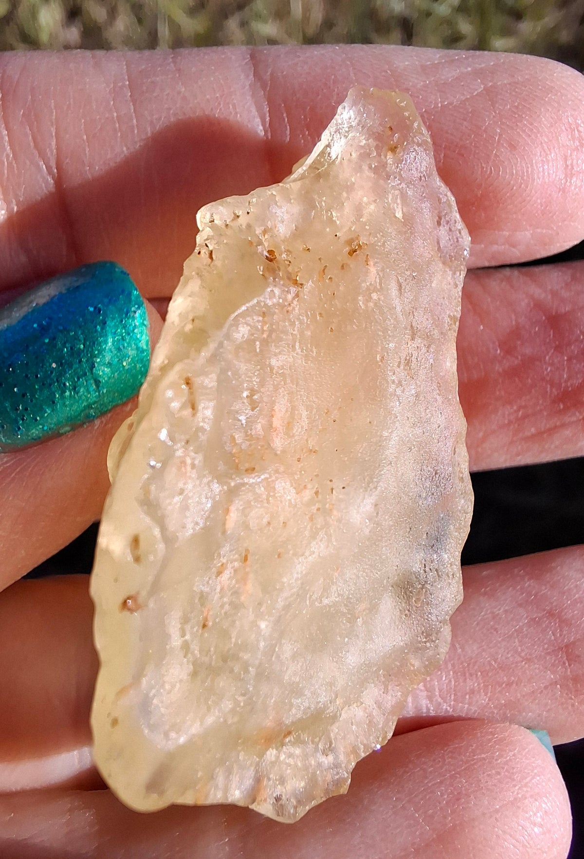 Libyan Desert Glass GANESHA carving, 18.39g, Tektite (Ref: Ganesha3)