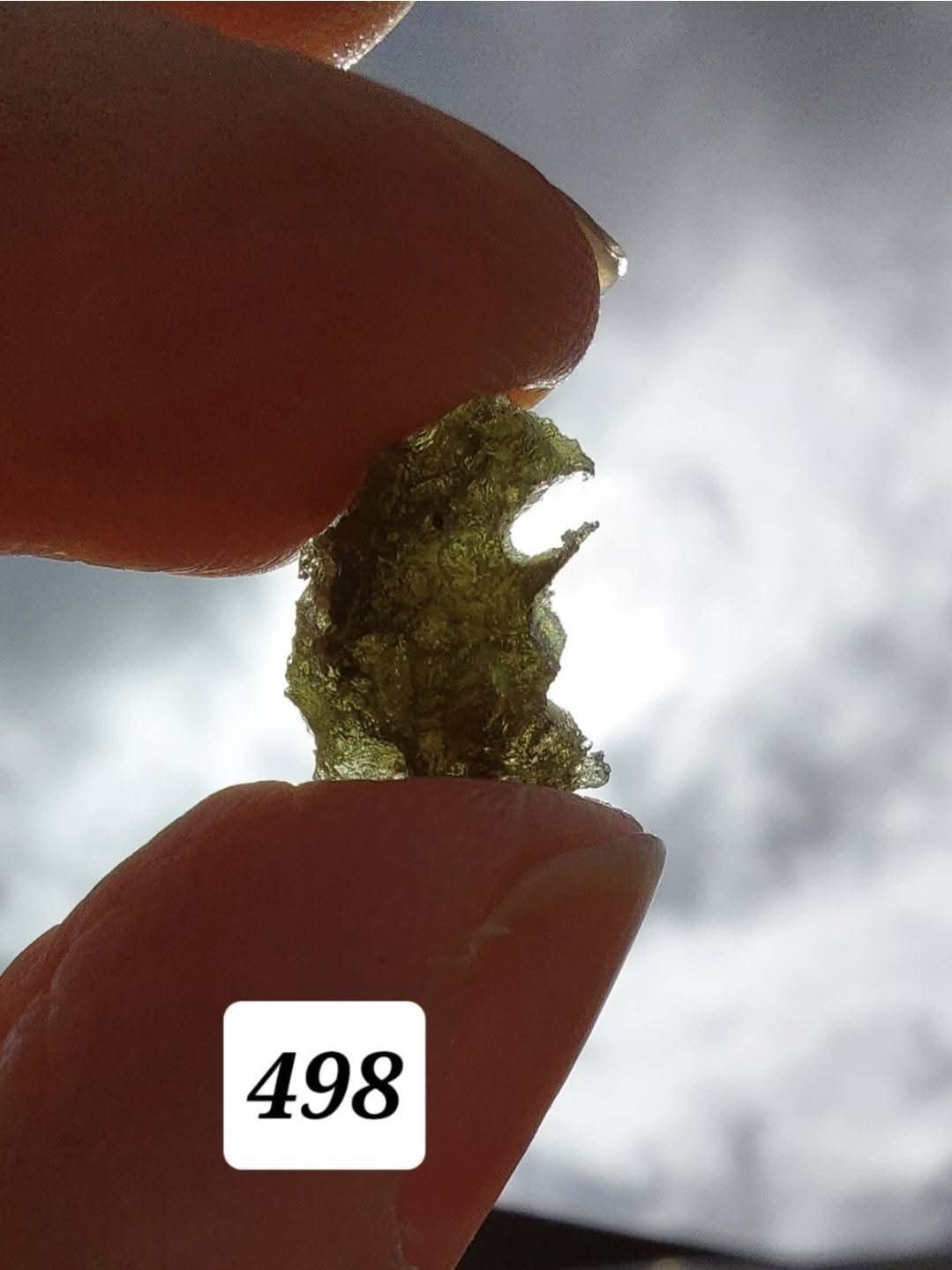 Moldavite Piece, 0.87g, Tektite (Ref: 498)