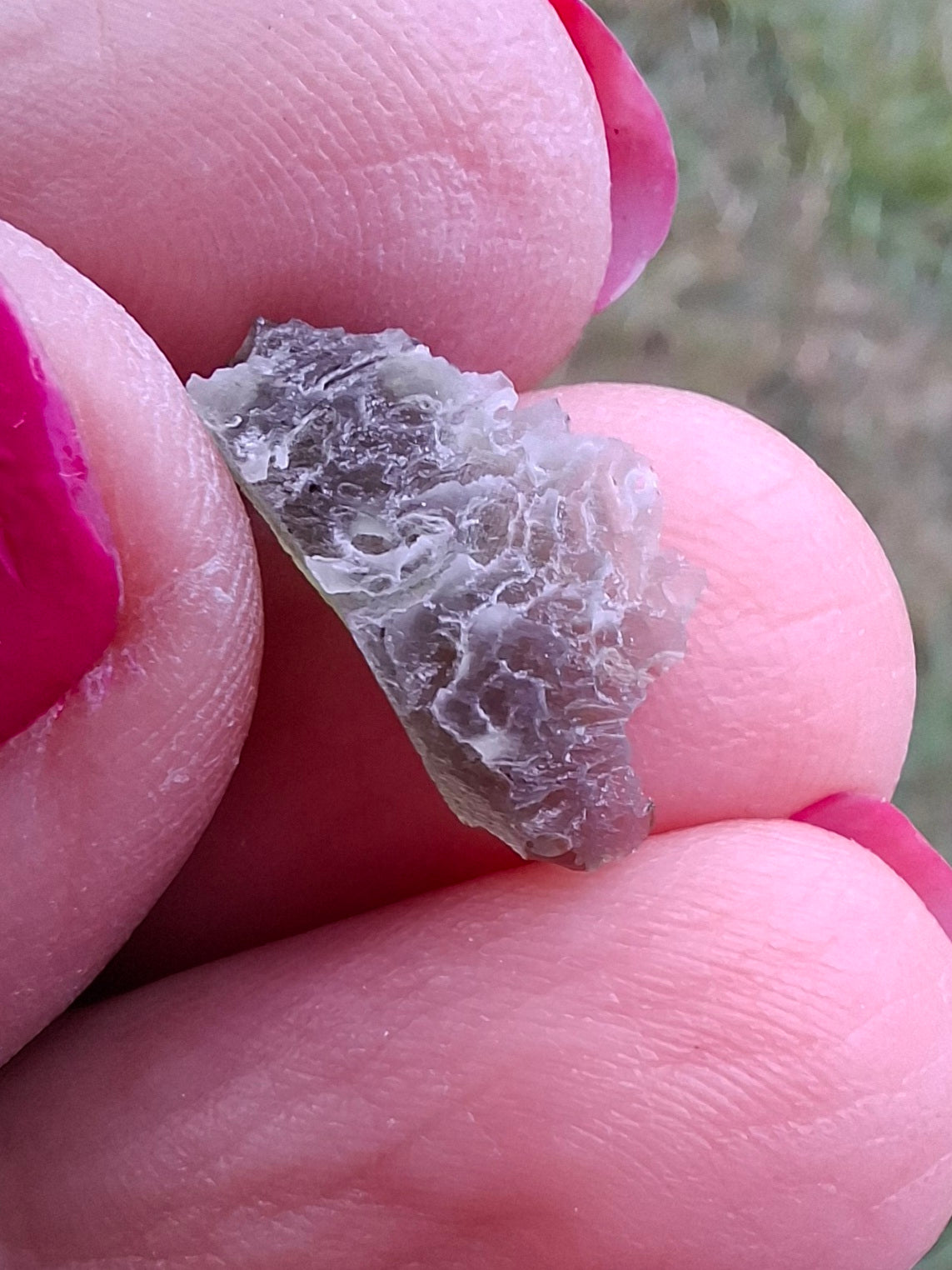 Moldavite Piece, SNOWFLAKE, FROSTED, BRUSNA, 0.44g, Tektite (Ref: 1497)