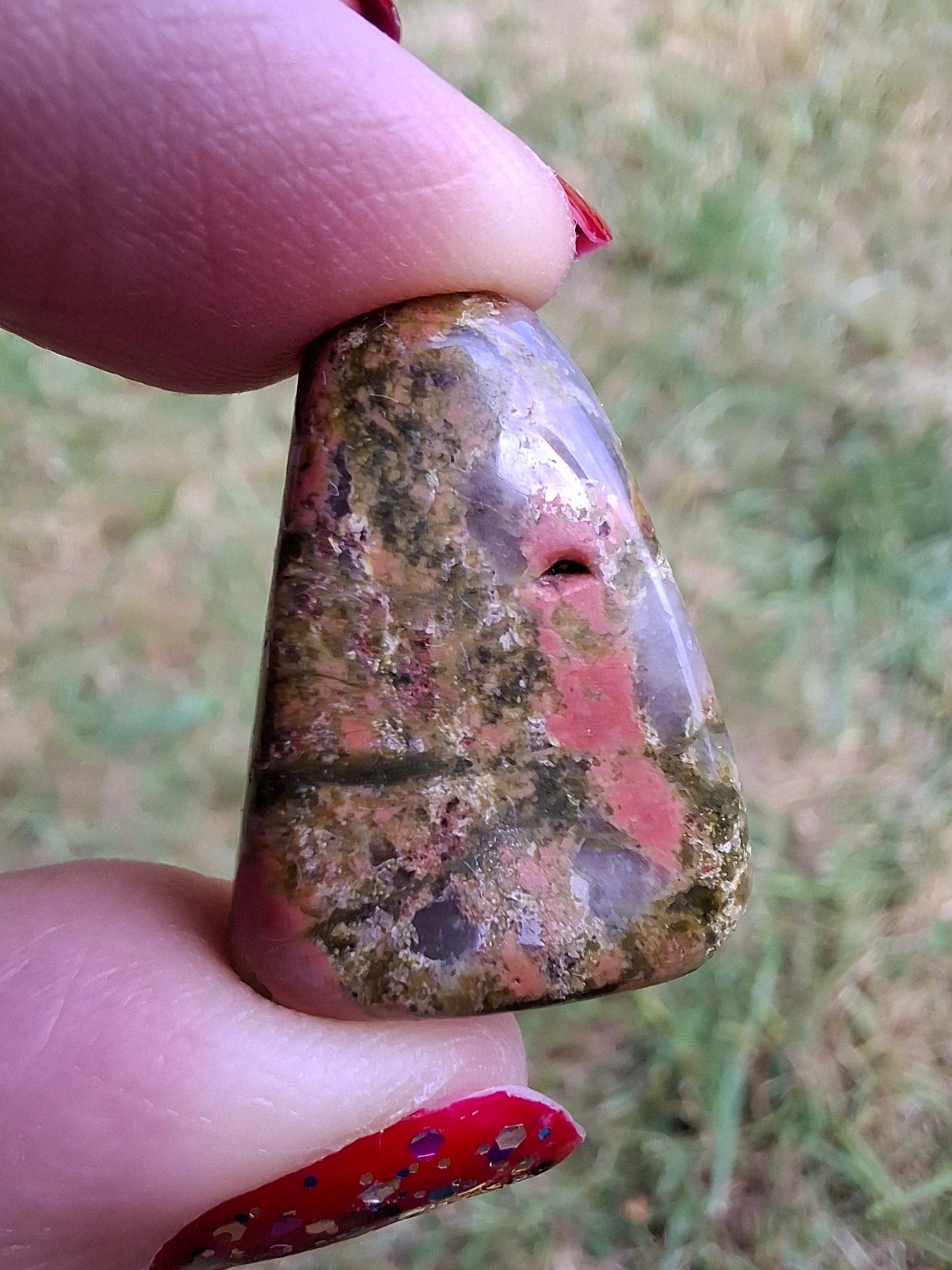 Unakite, Tumble Stone, Crystal (Ref: T185)