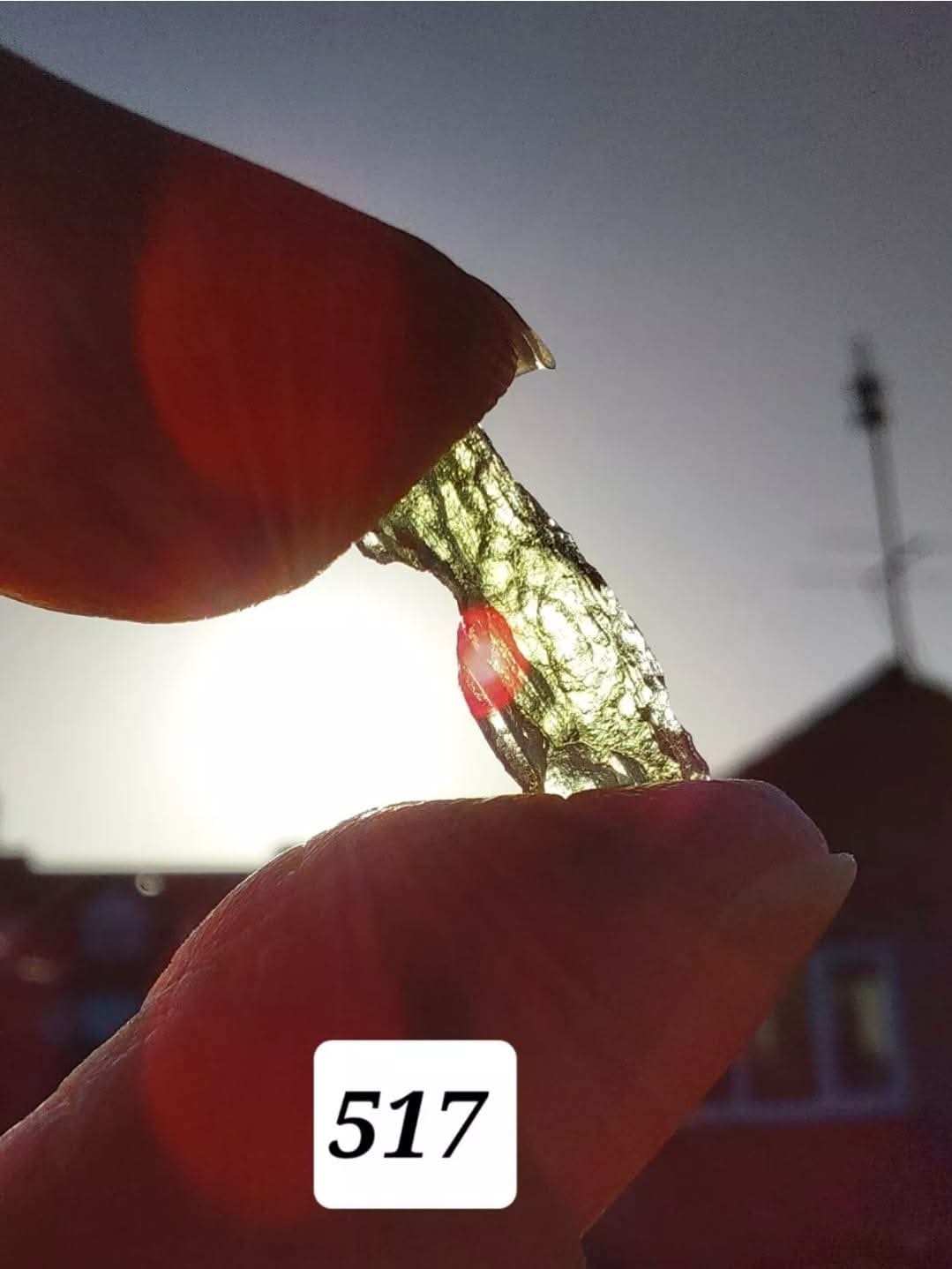 Moldavite Small Piece, 0.39g, Tektite (Ref: 517)