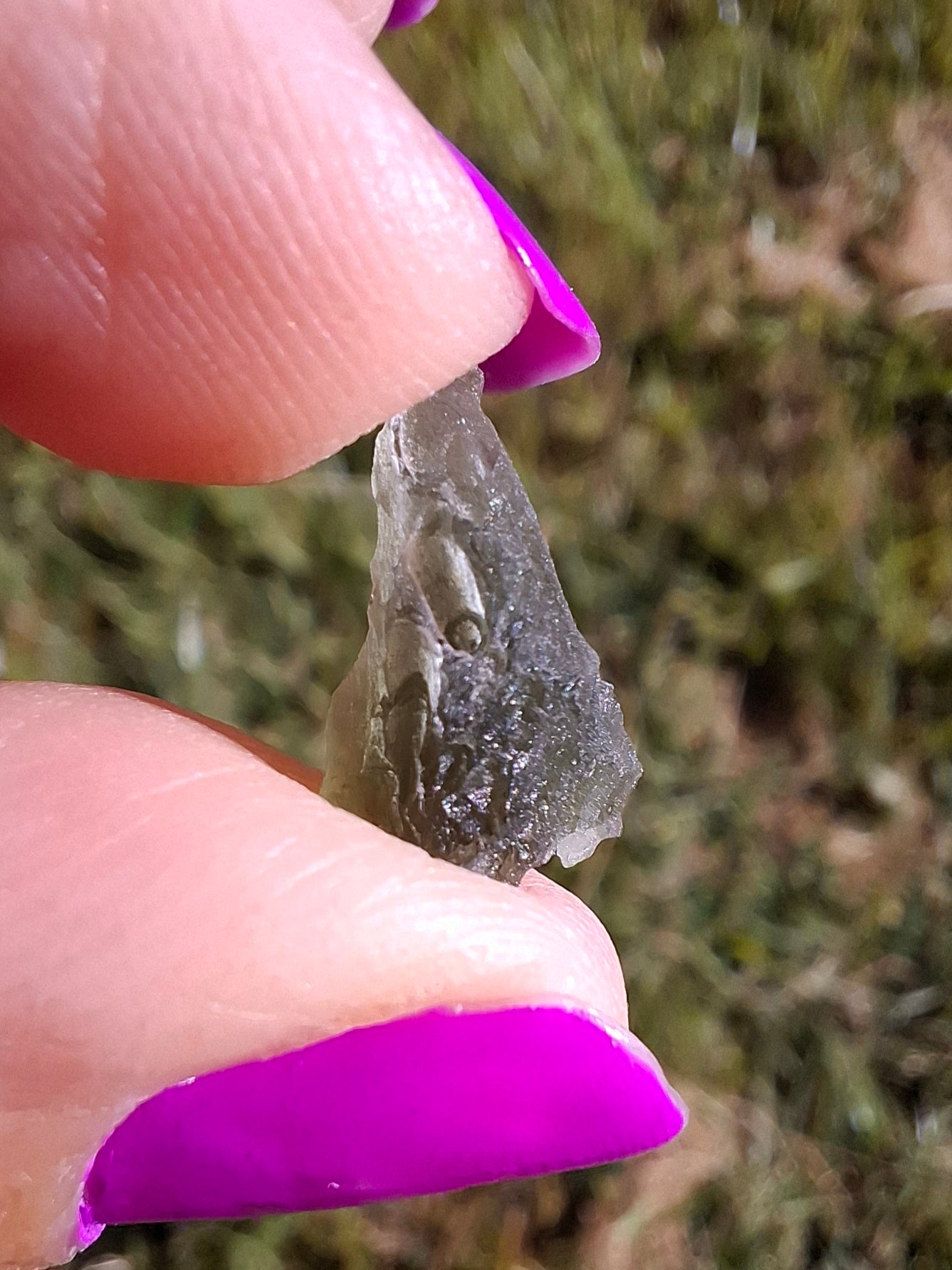 Moldavite Piece, 0.63g, Tektite (Ref: 1447)
