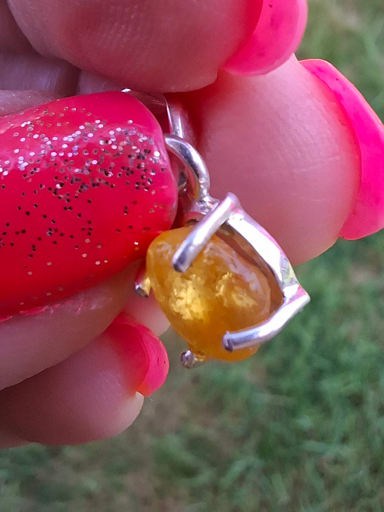 Baltic Amber Pendant, 925 Silver, Fossil (Ref: Ap15)