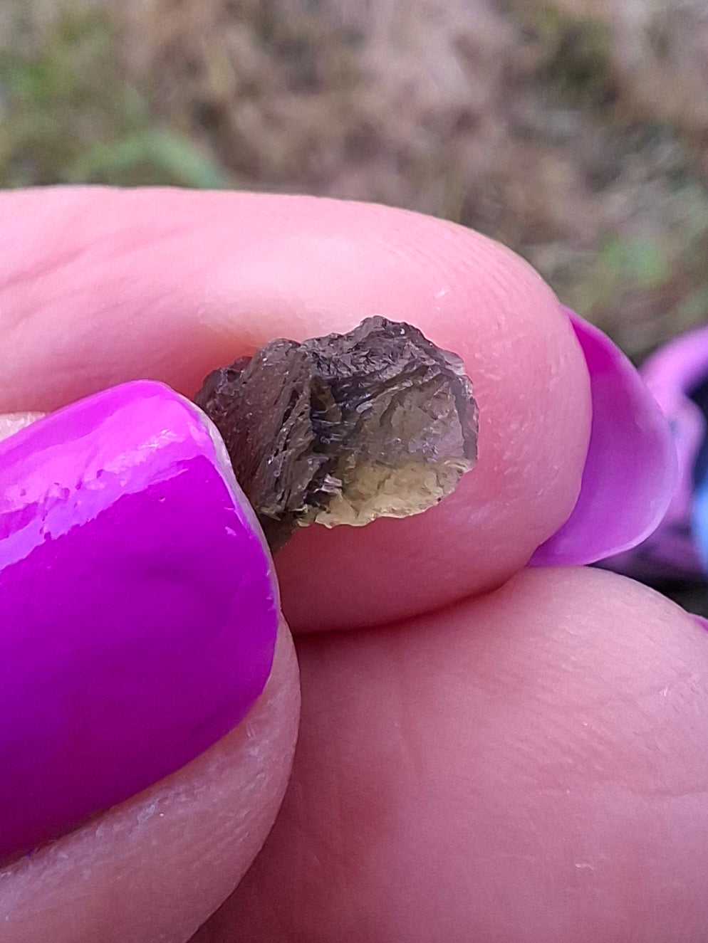 Moldavite small Piece, 0.39g, Tektite (Ref: 1431)