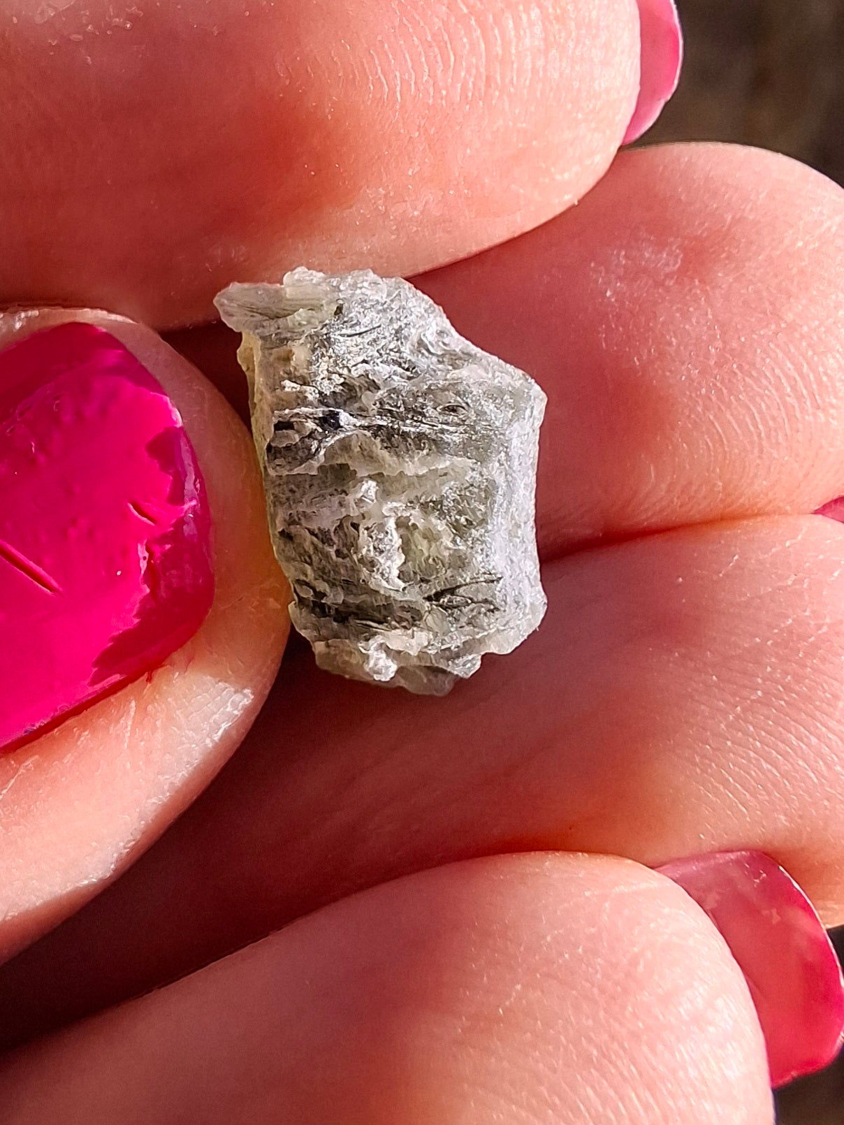 Moldavite Piece, SNOWFLAKE, FROSTED, BRUSNA, Tektite (Ref: 1493)