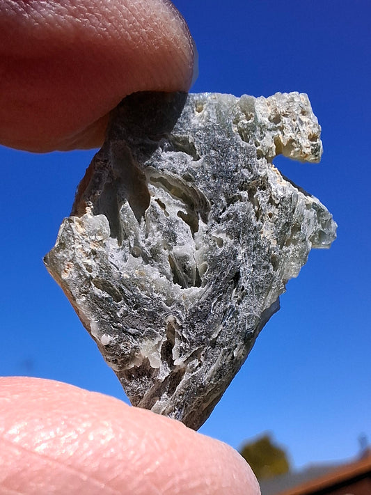 Moldavite Piece, SNOWFLAKE, FROSTED, BARTOCHOV, 3.47g, Tektite (Ref: 1368)