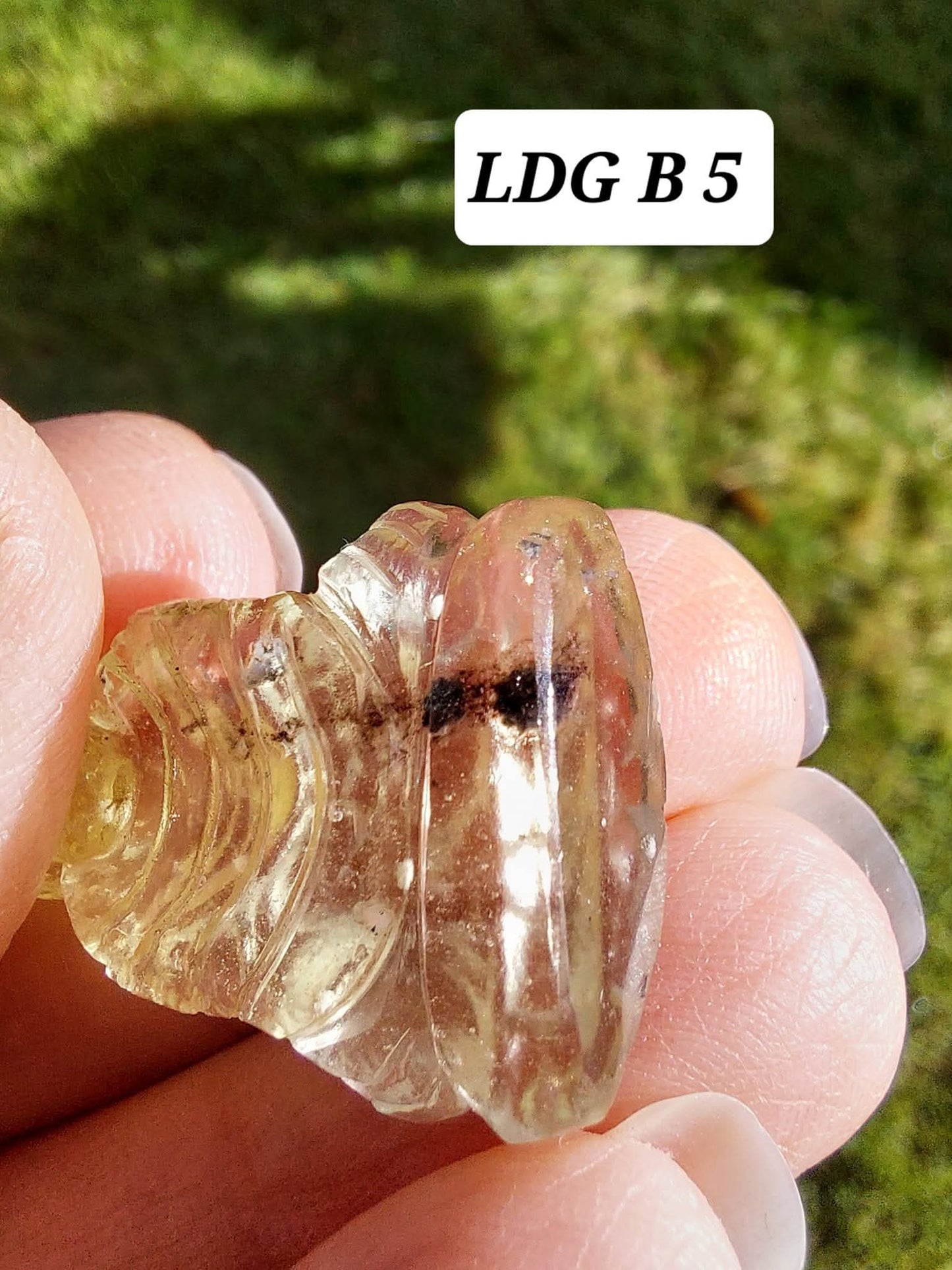 Libyan Desert Glass BUDDHA Carving, 4.61g, Tektite (Ref: LDG B5)