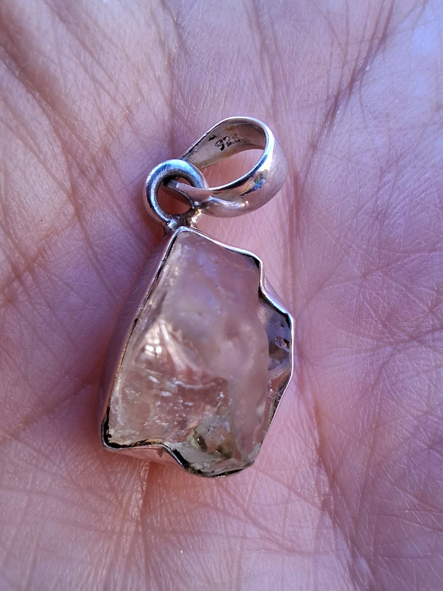Libyan Desert Glass Pendant, 925 Silver, Tektite (LP103)