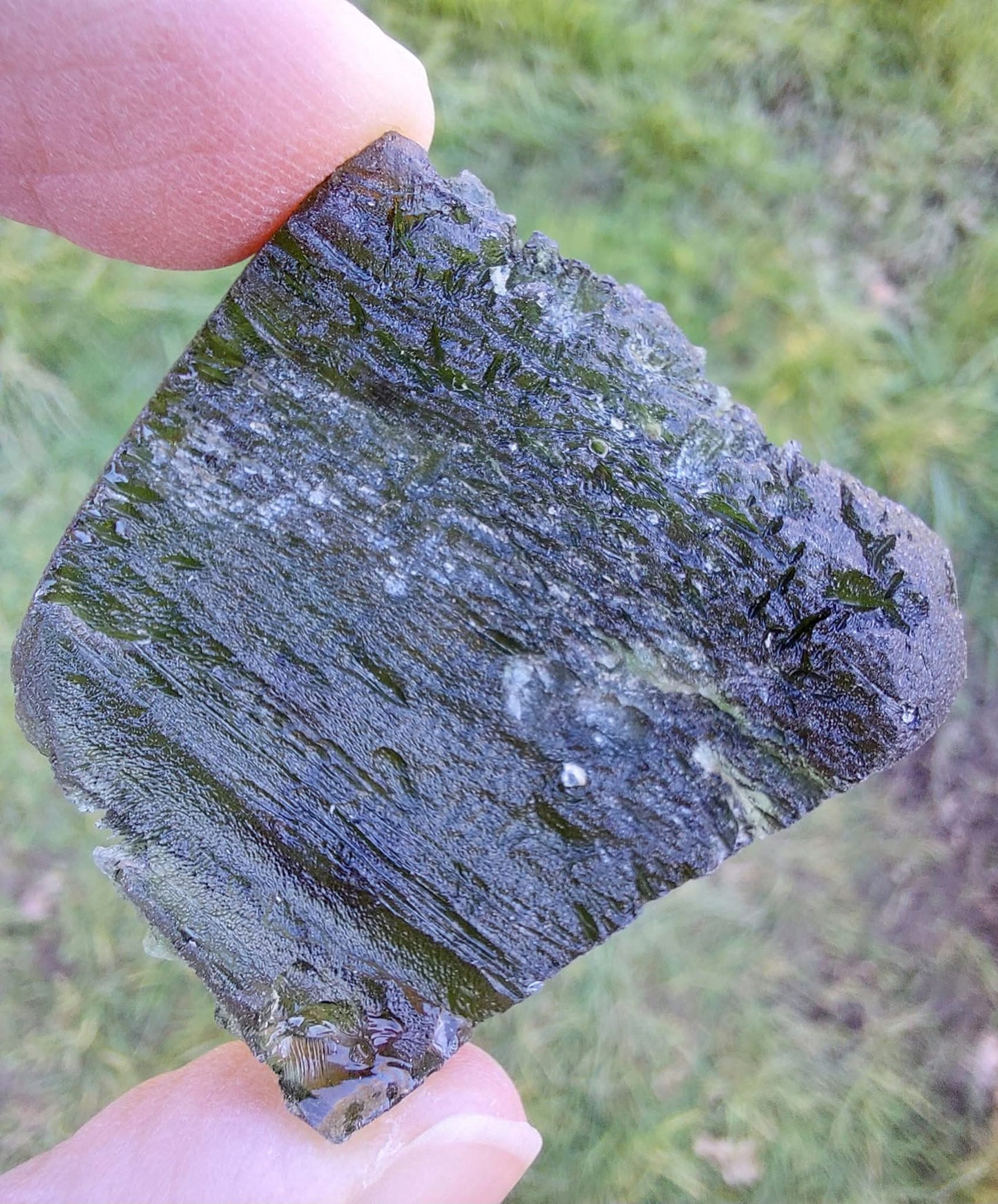 Moldavite Piece, NOVA HOSPODA, 18.15g, Tektite (Ref: 1041)