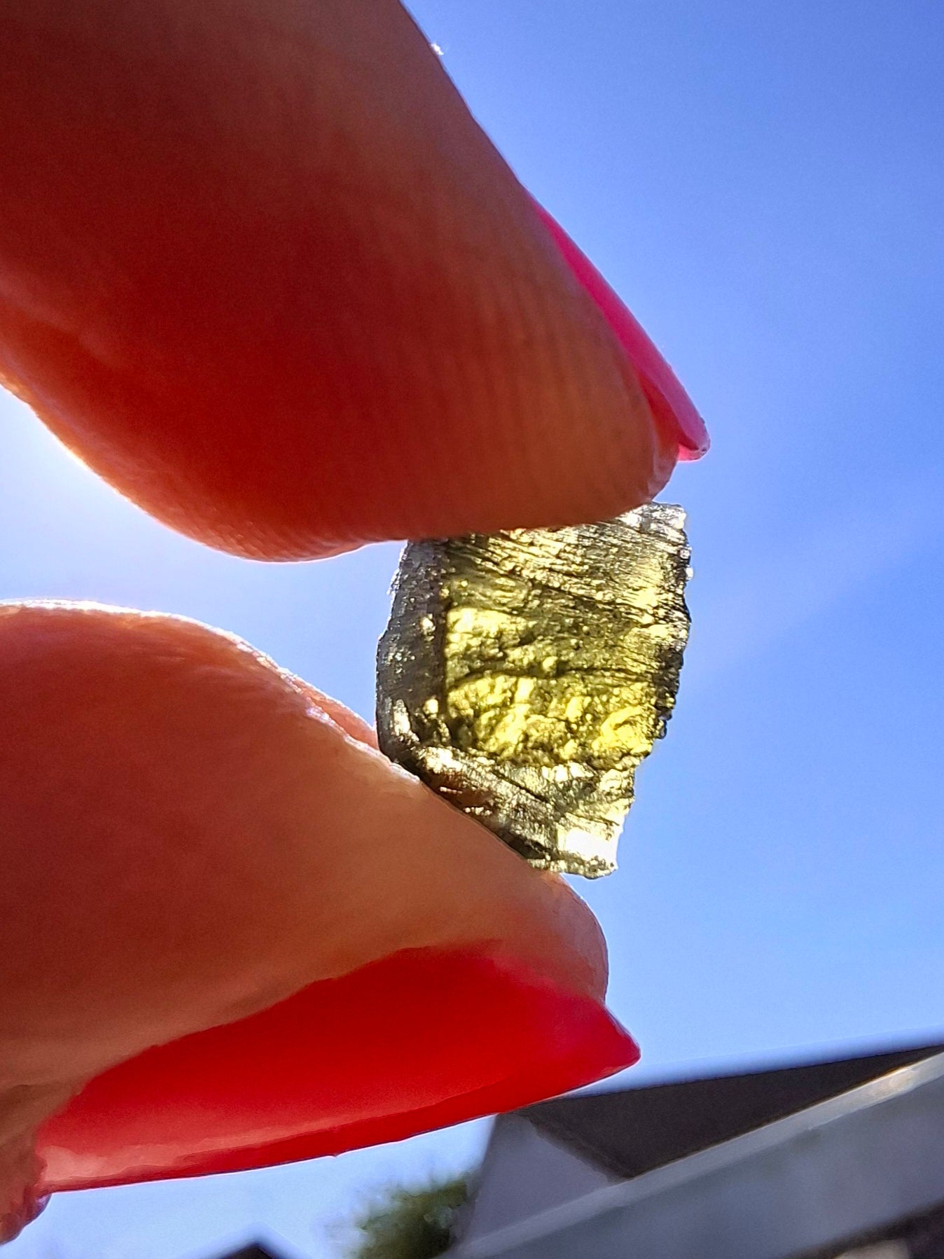 Moldavite Piece, 0.60g, Tektite (Ref: 1408)