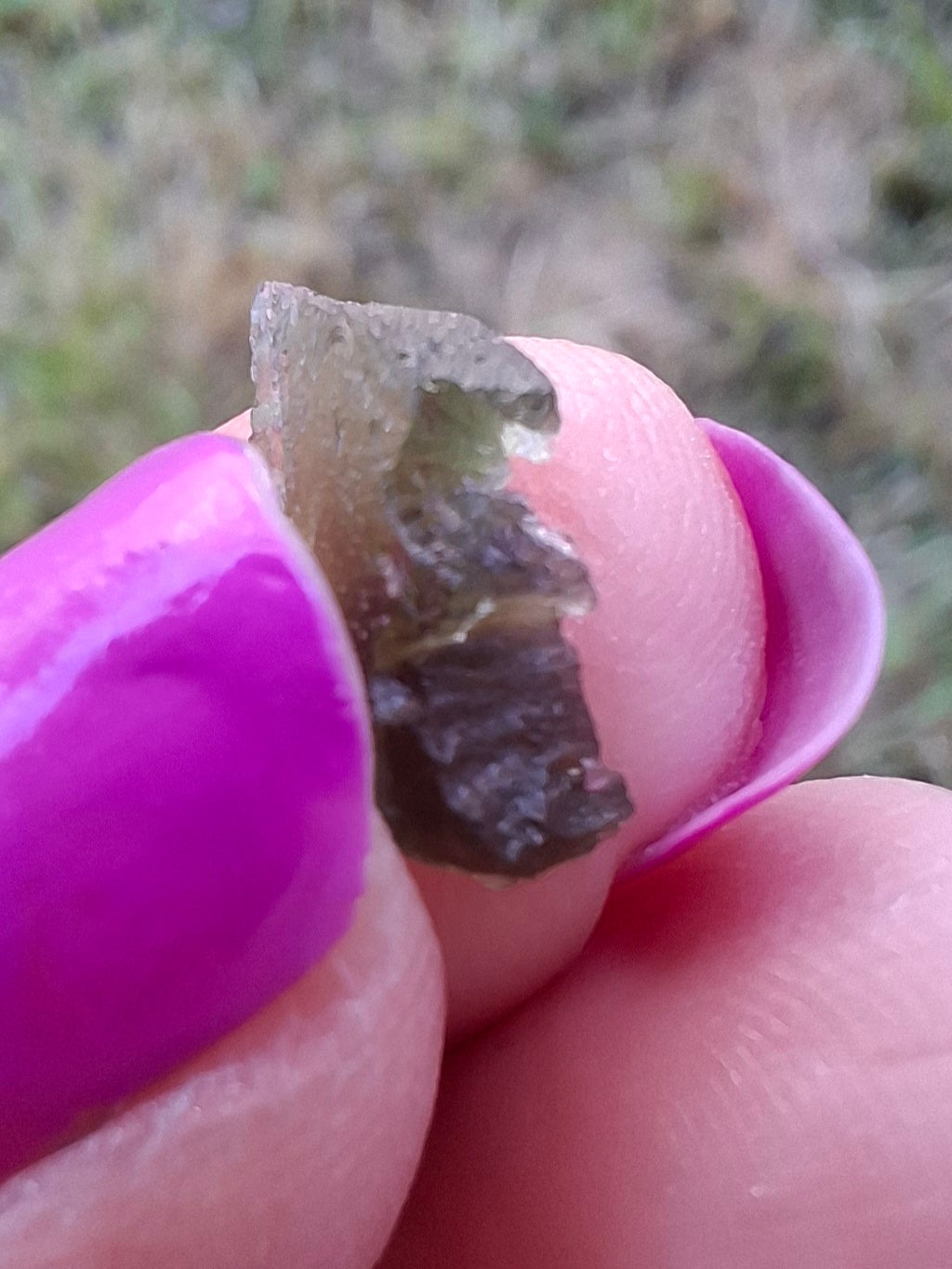 Moldavite small Piece, 0.39g, Tektite (Ref: 1431)