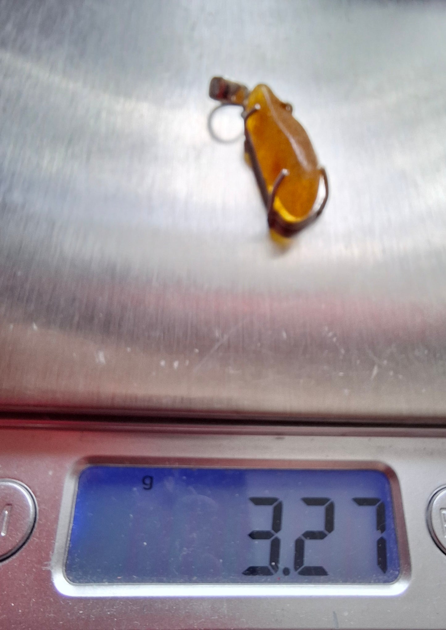 Baltic Amber Pendant, 925 Silver, Fossil (Ref: AP9)