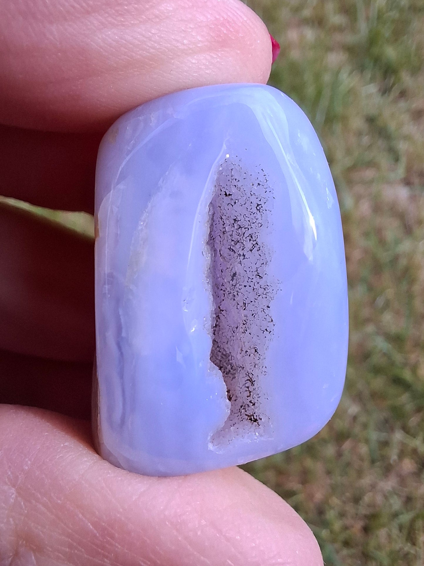 Blue Lace Agate, Tumble Stone, Crystal (Ref: T138)