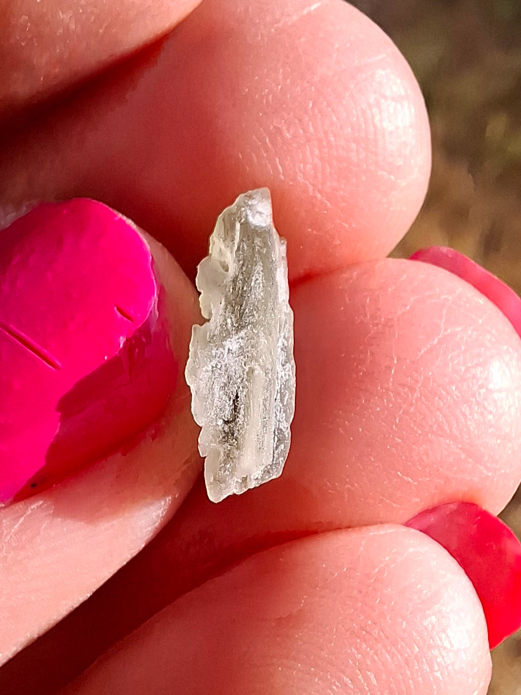 Moldavite Piece, SNOWFLAKE, FROSTED, BRUSNA, Tektite (Ref: 1494)