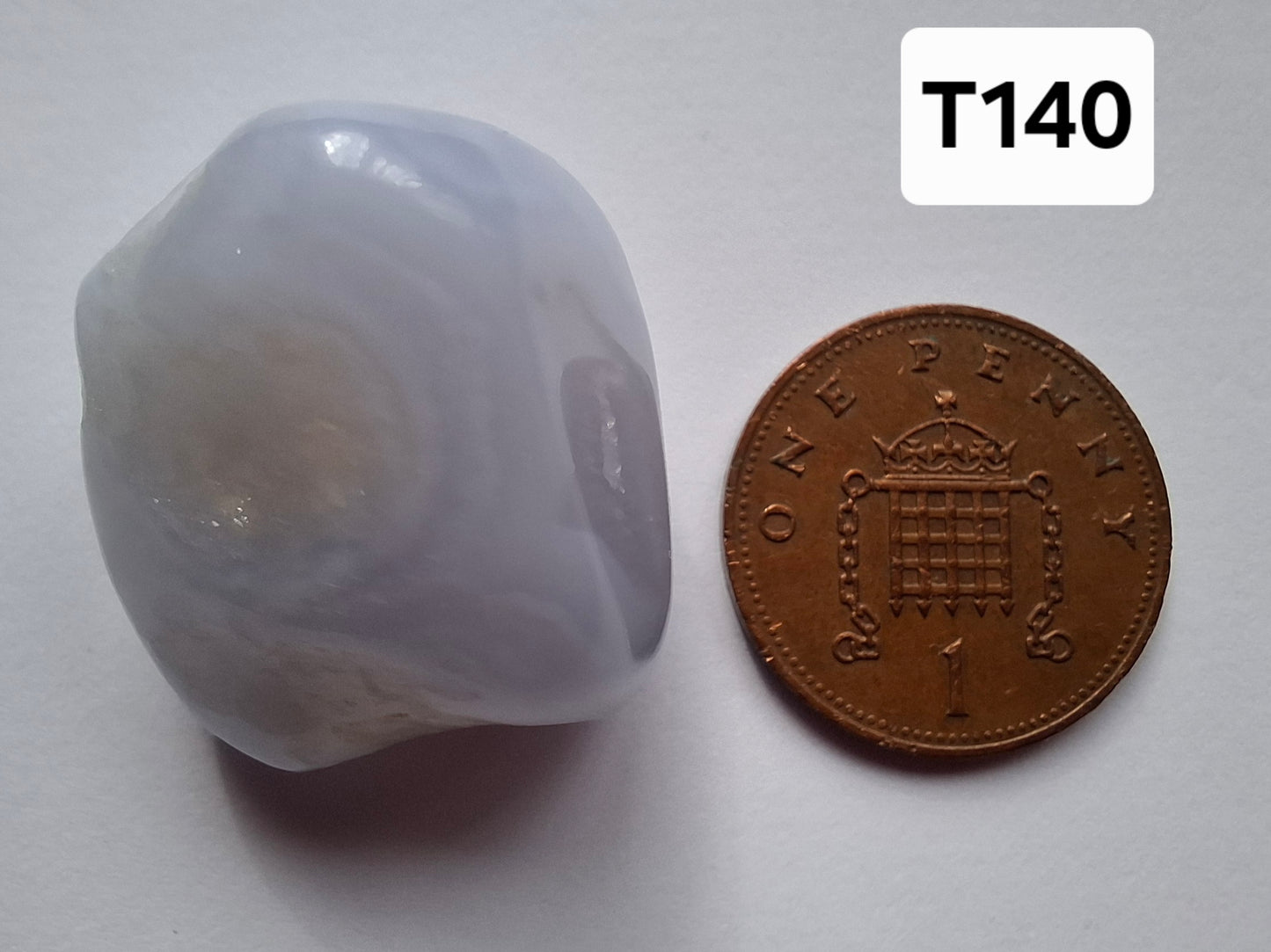 Blue Lace Agate, Tumble Stone, Crystal (Ref: T140)