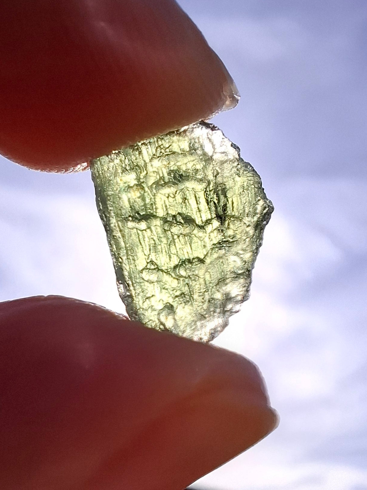 Moldavite Piece, 0.96g, Tektite (Ref: 1330)
