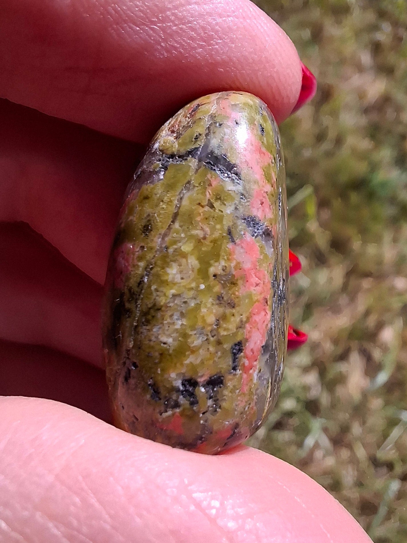 Unakite, Tumble Stone, Crystal (Ref: T179)