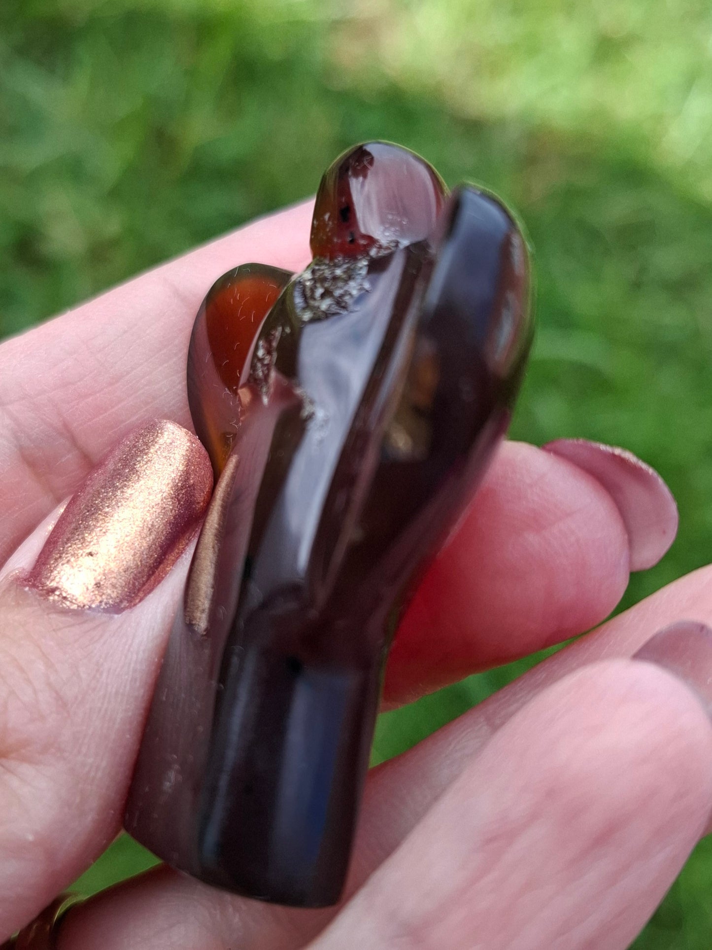Red Amber Angel, 13.66g, Carving, Fossil (Ref: AA10)