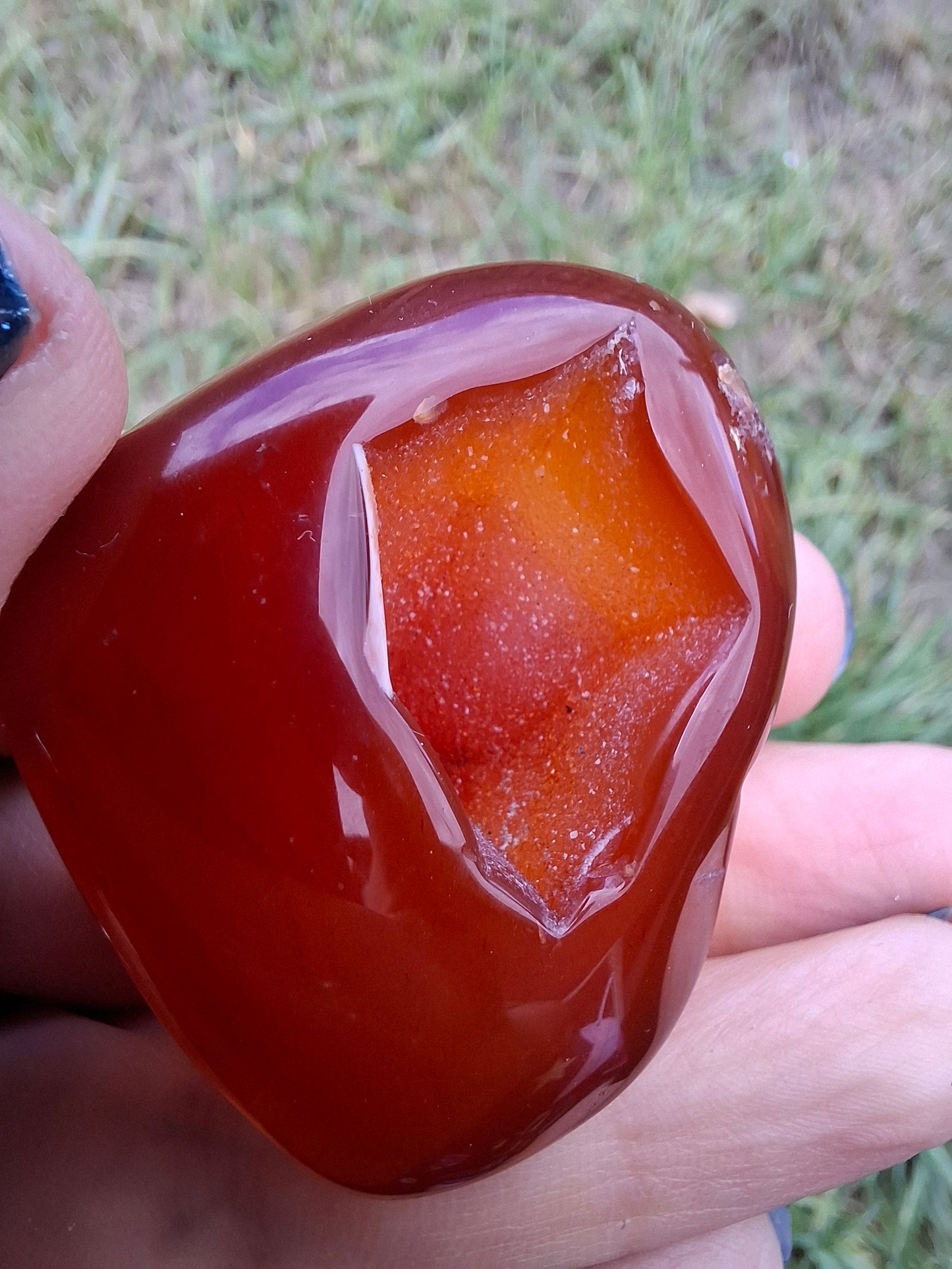 Druzy Carnelian Heart, Crystal (Ref: DCH1)