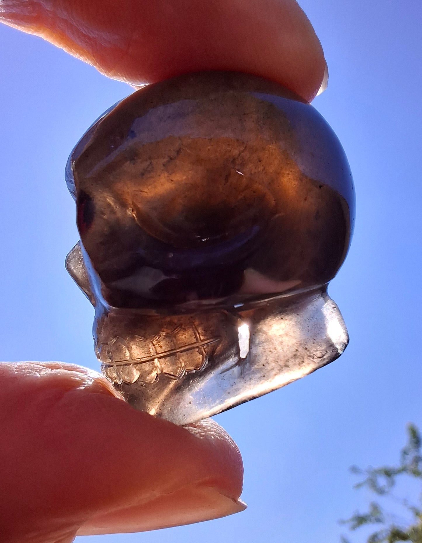 Agni Manitite SKULL Carving, 18.88g, Crystal (Ref: Ag S4)