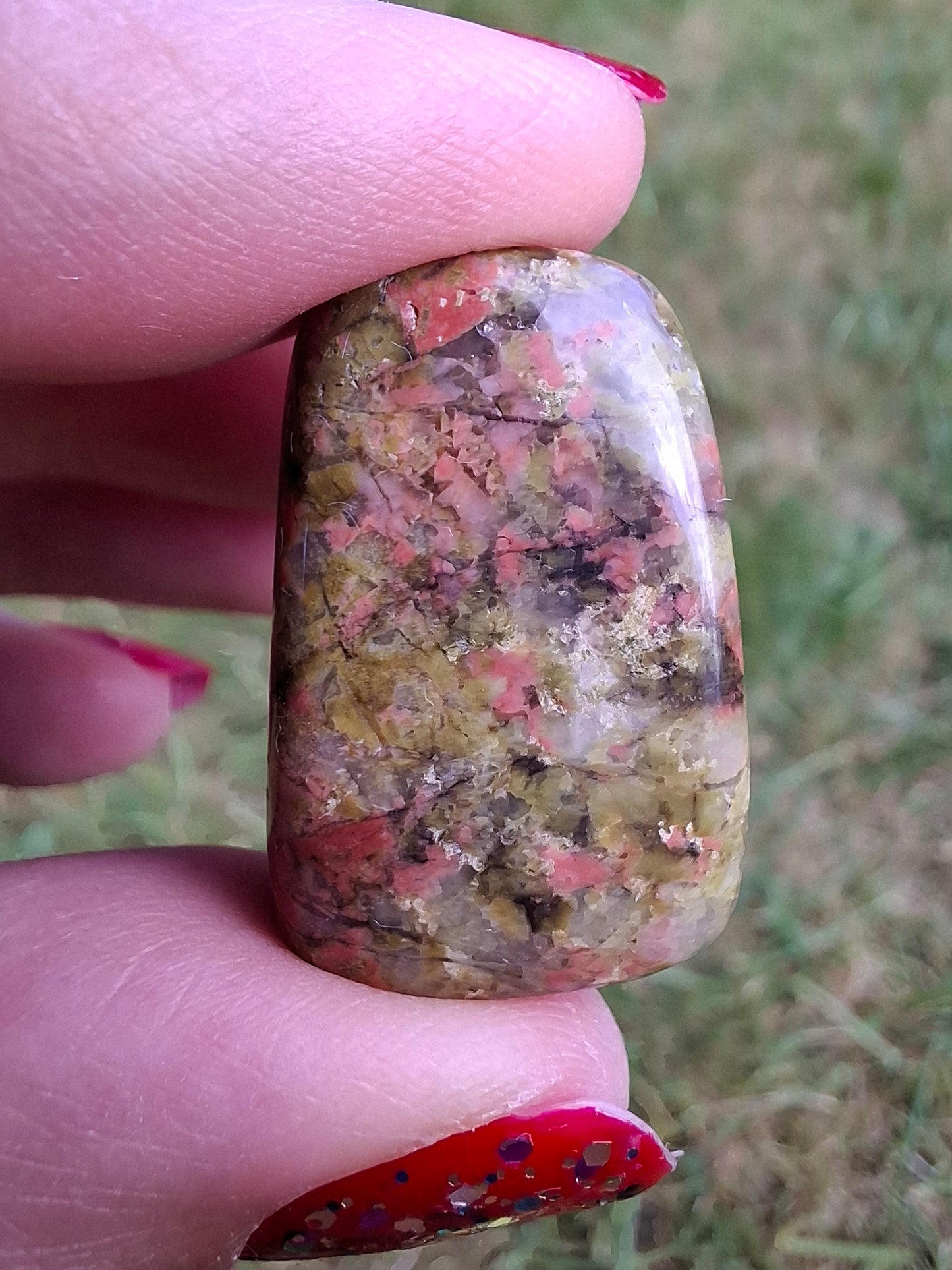 Unakite, Tumble Stone, Crystal (Ref: T183)