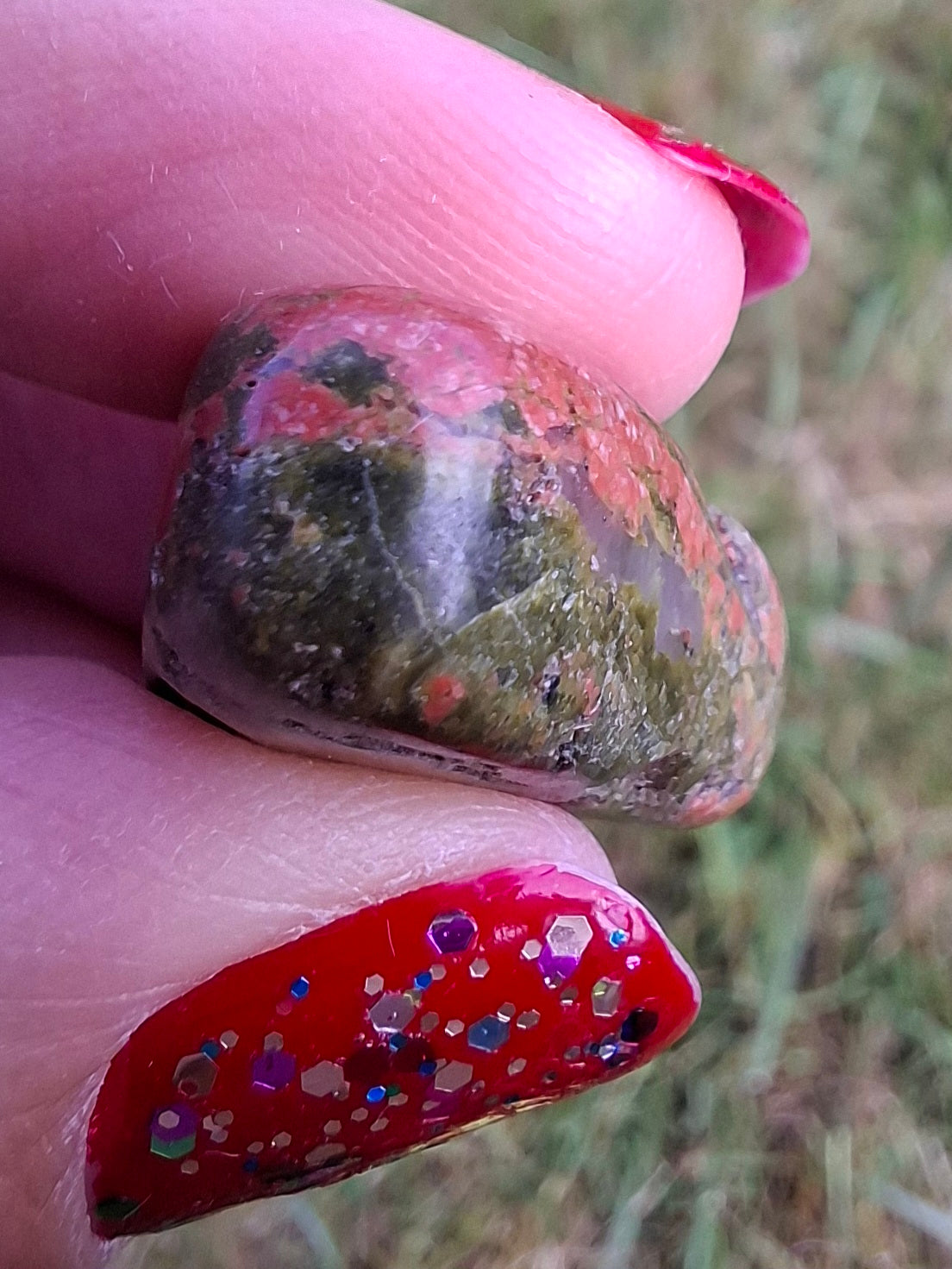 Unakite, Tumble Stone, Crystal (Ref: T181)