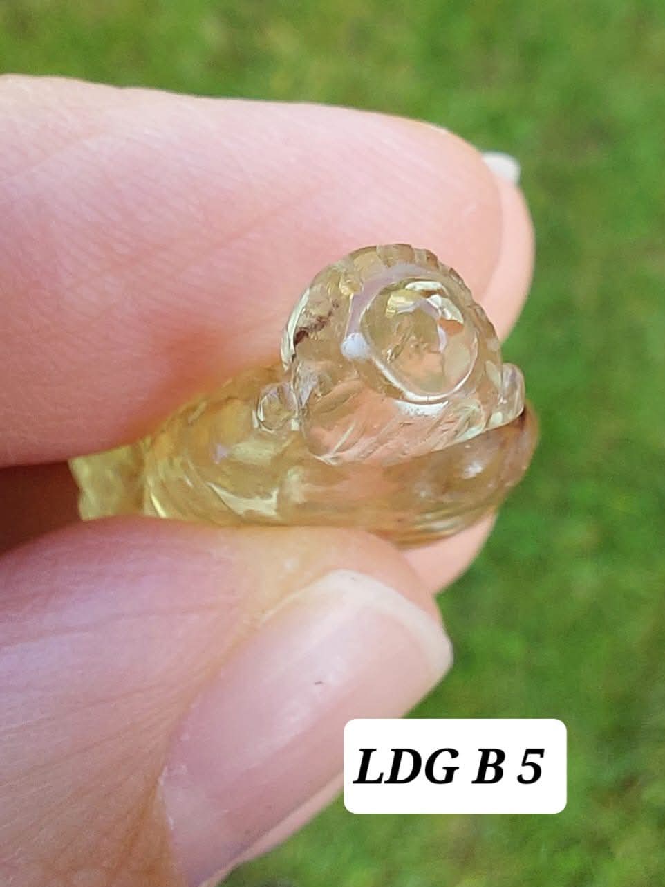 Libyan Desert Glass BUDDHA Carving, 4.61g, Tektite (Ref: LDG B5)