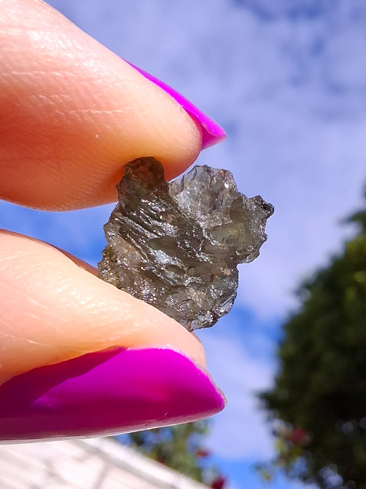 Moldavite Piece, 0.62g, Tektite (Ref: 1455)