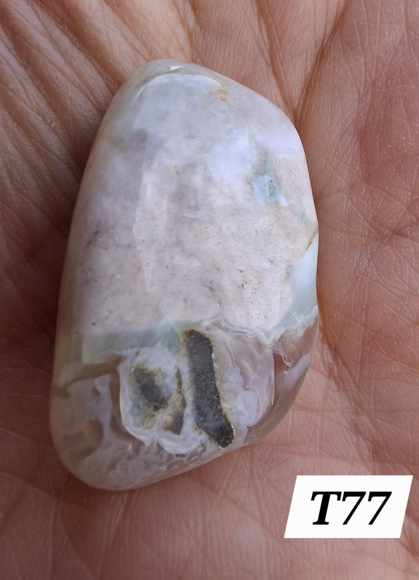 Flower Agate, Tumble Stone, Crystal (Ref: T77)