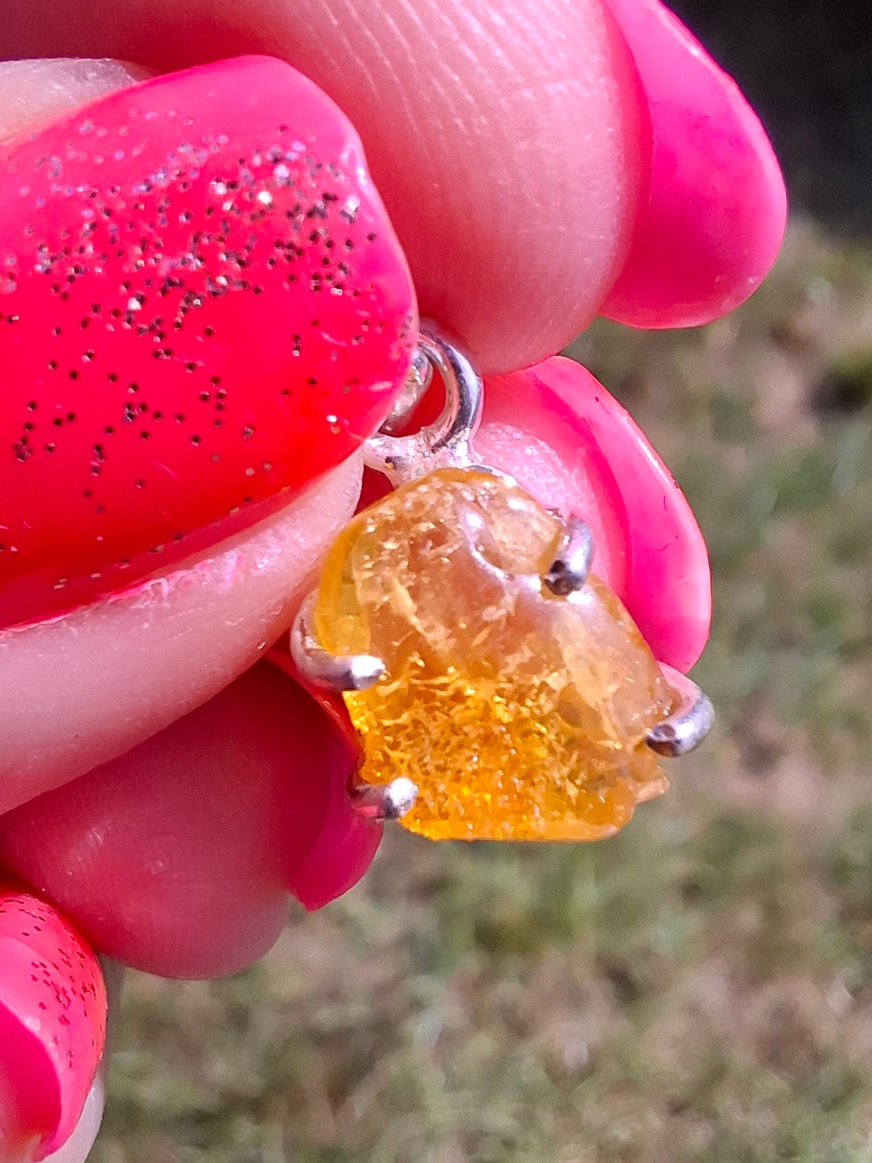Baltic Amber Pendant, 925 Silver, Fossil (Ref: AP19)