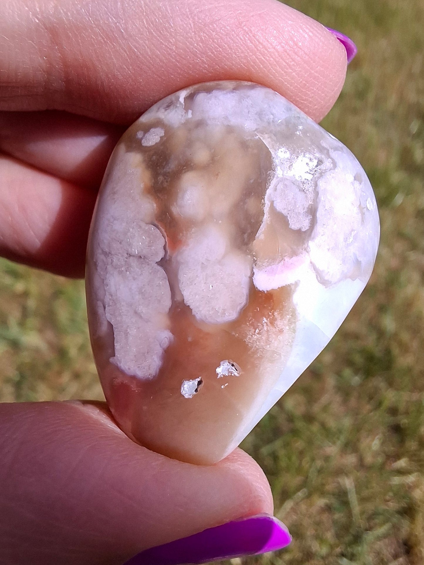 Flower Agate, Tumble Stone, Crystal (Ref: T71)