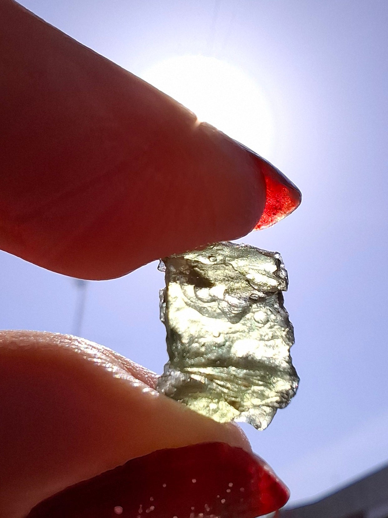 Moldavite Piece, 0.56g, Tektite (Ref: 1474)
