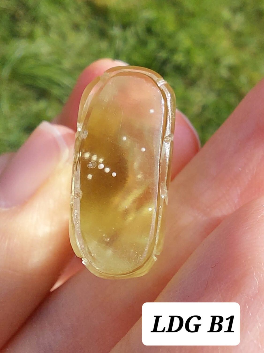 Libyan Desert Glass BUDDHA carving, 7.26g, Tektite (Ref: LDG B1)