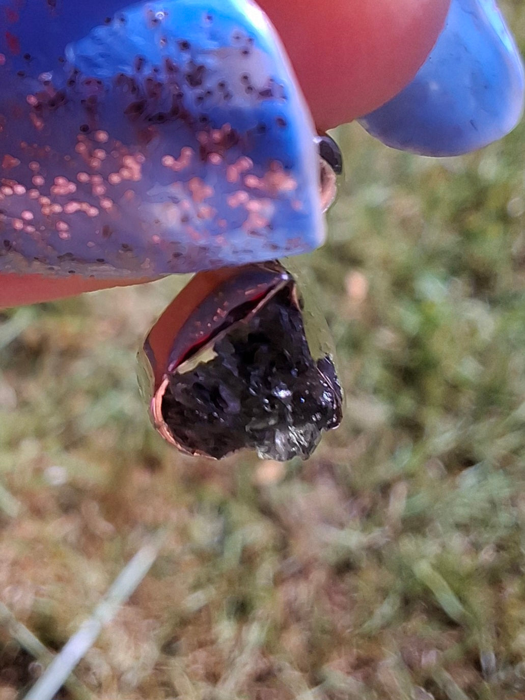 Moldavite Pendant, 925 Silver, Tektite (Ref: P85)