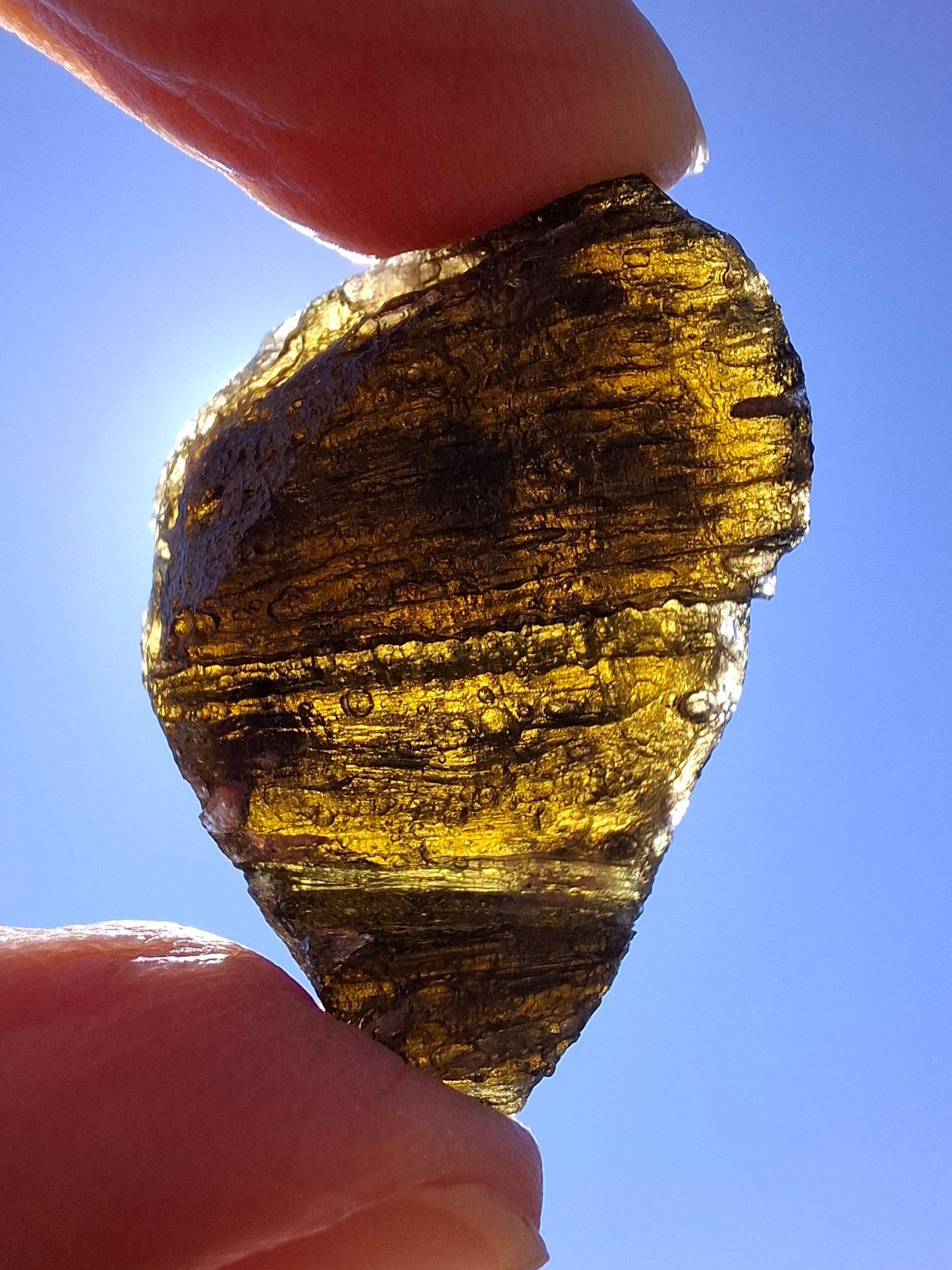 Moldavite Piece, JAKULE, 11.41g, Tektite (Ref: 1176)