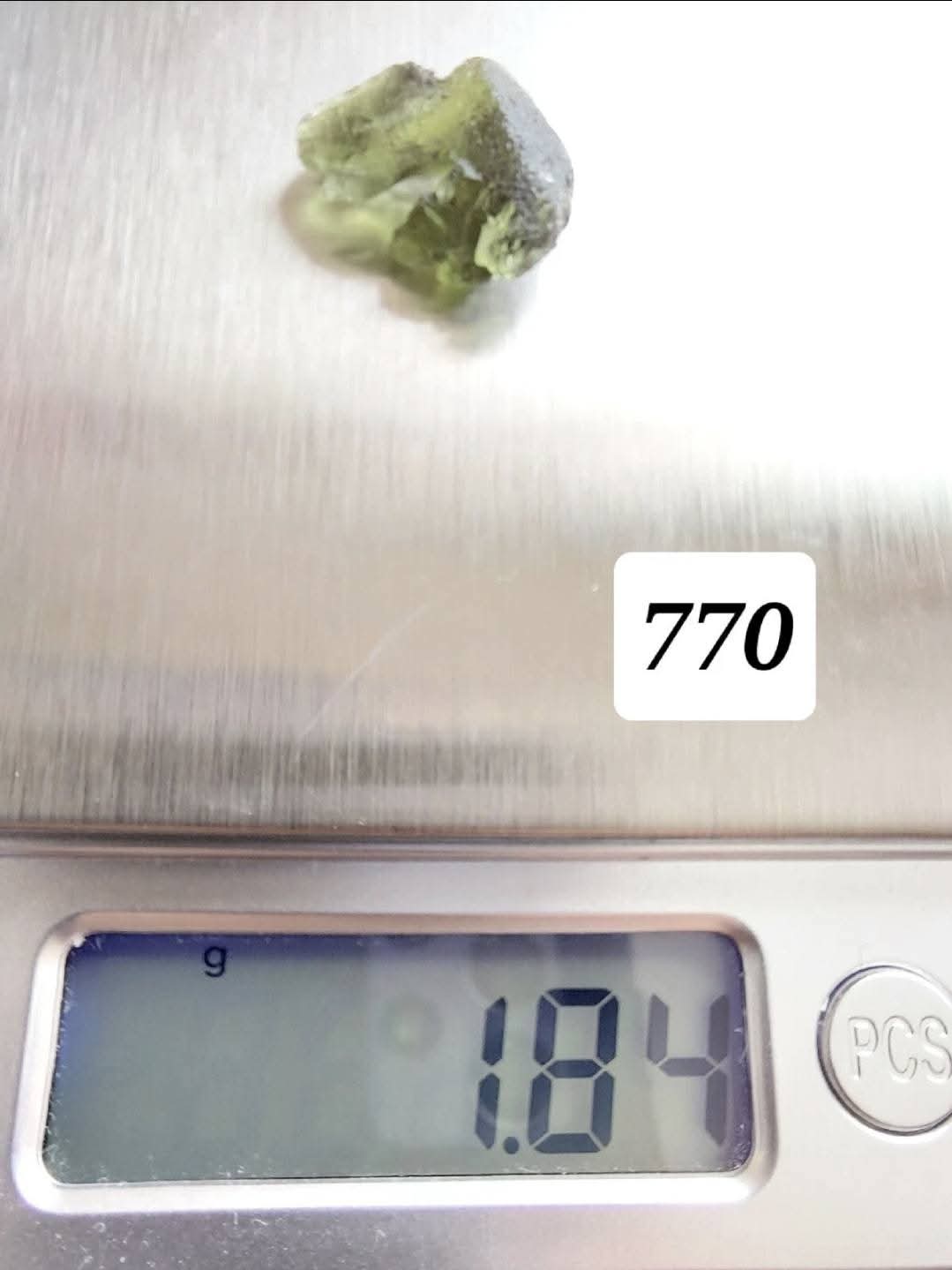 Moldavite Piece, 1.84g, Tektite (Ref: 770)
