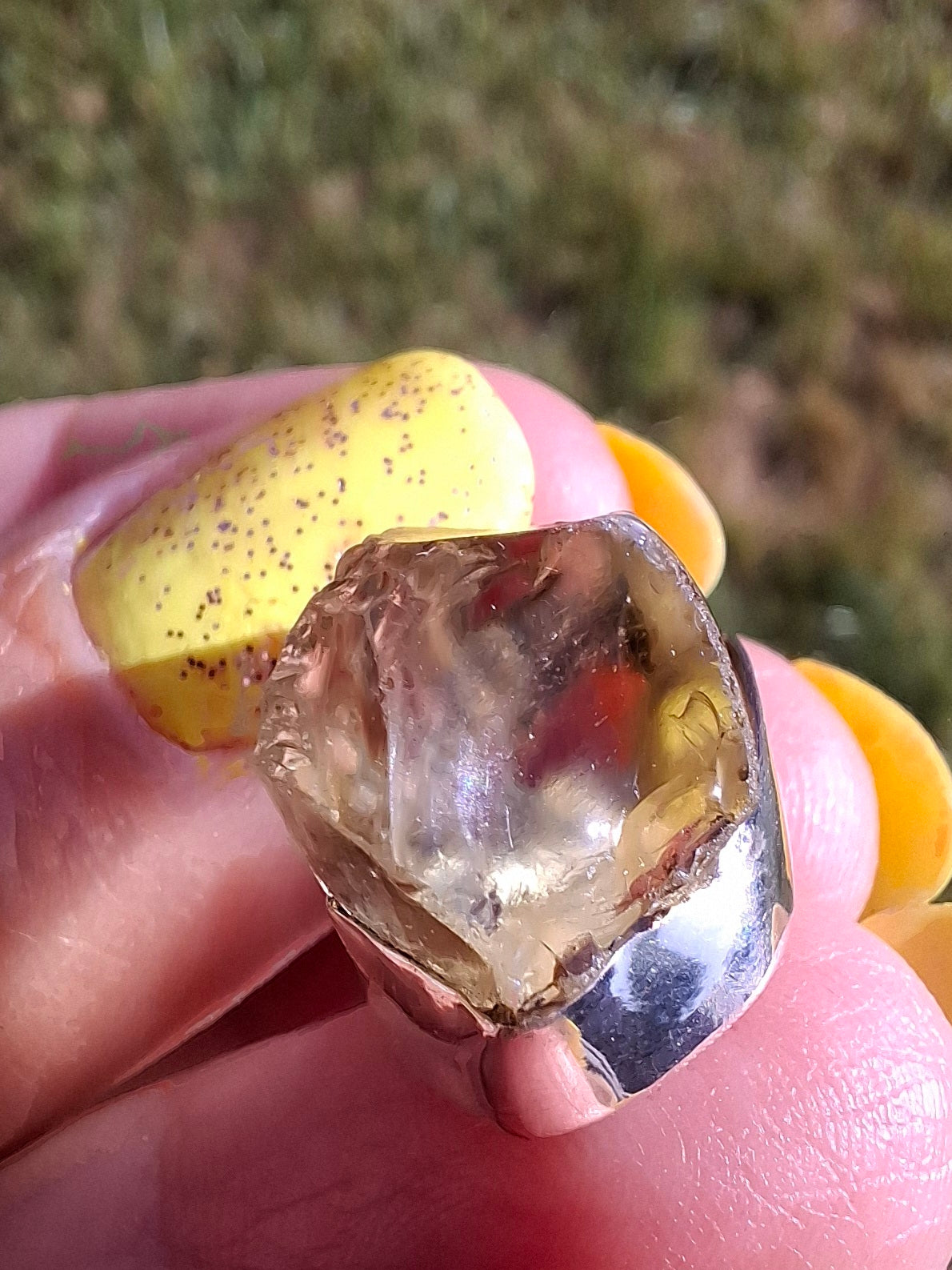 Libyan Desert Glass Pendant, 925 Silver, Tektite (Ref: LP112)