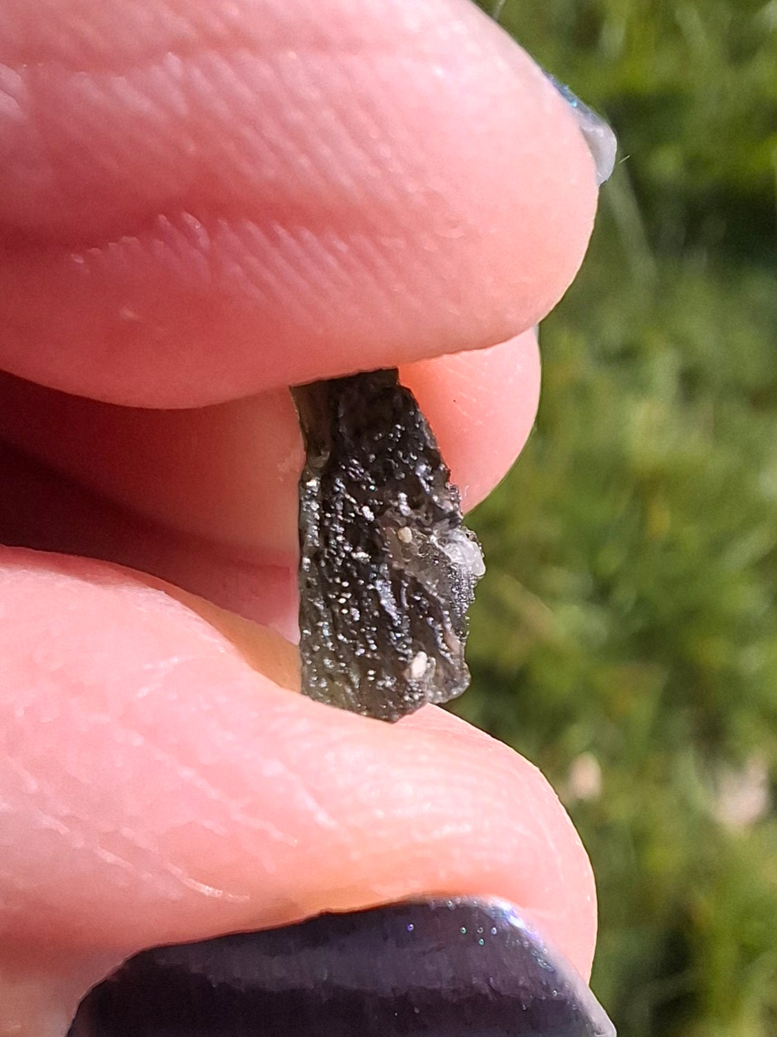 Moldavite Piece, 0.93g, Tektite (Ref: 1391)