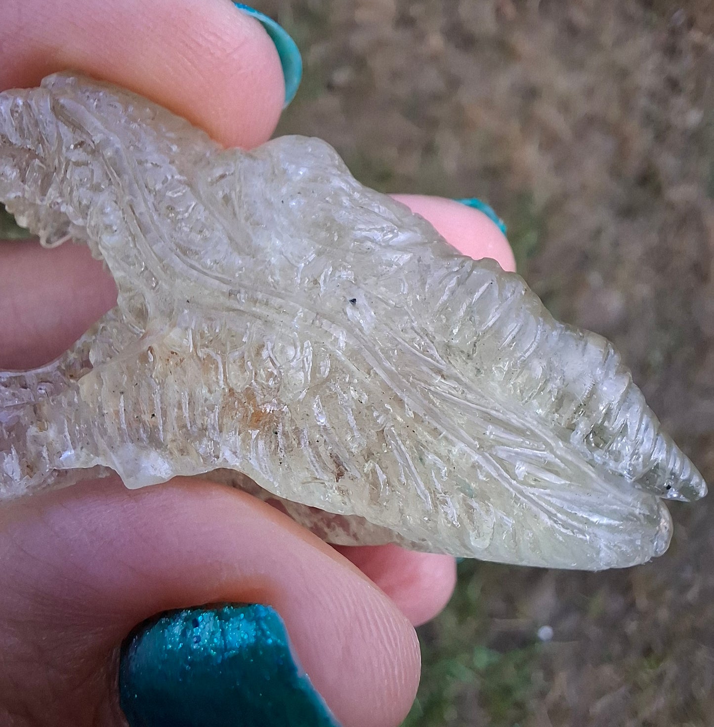 Libyan Desert Glass DRAGON HEAD carving, 22.42g, Tektite (Ref: Dragon 2)
