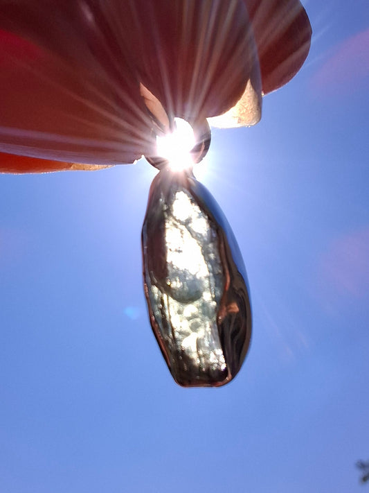 Moldavite Pendant, 925 Silver, Tektite (Ref: P48)