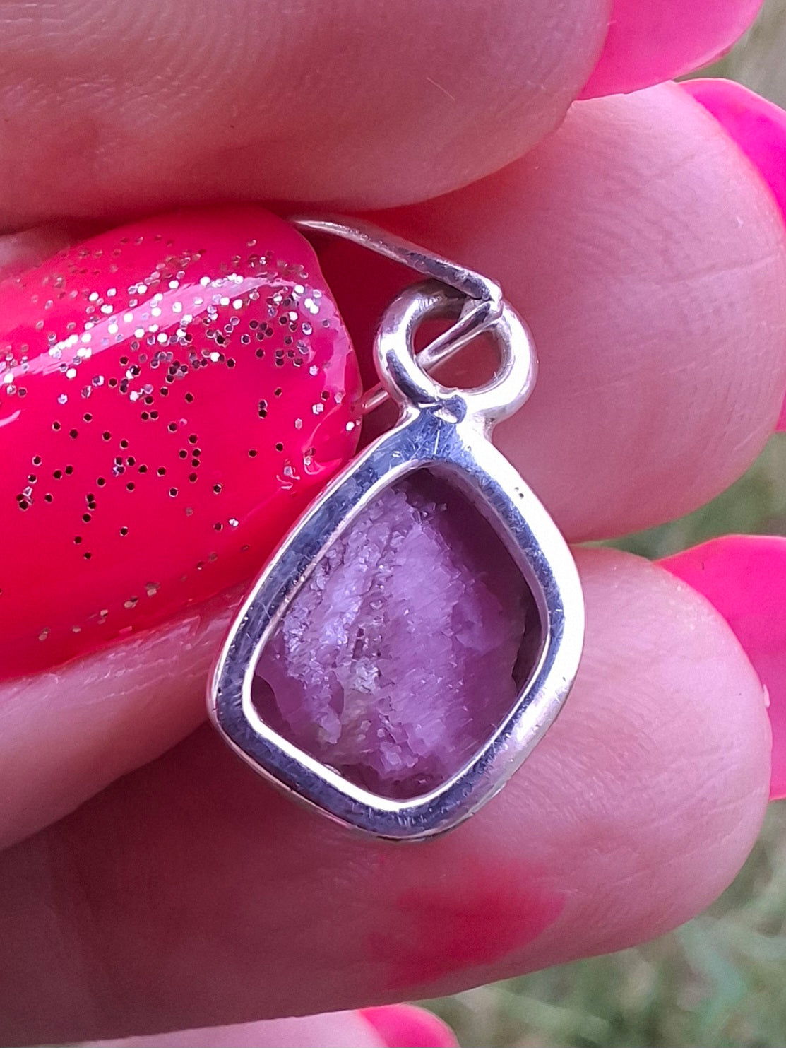Pink Tourmaline Pendant, 925 Silver, Crystal (Ref: PT10)